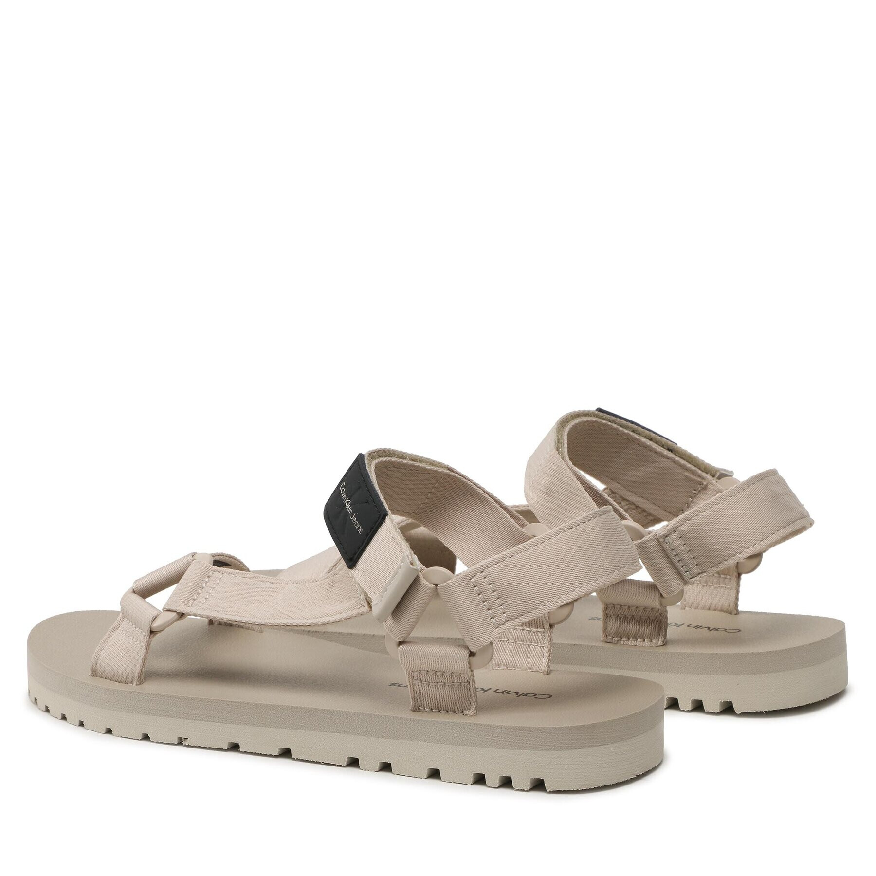Calvin Klein Jeans Сандали Prefresato Webbing Strap Badge YM0YM00639 Сив - Pepit.bg