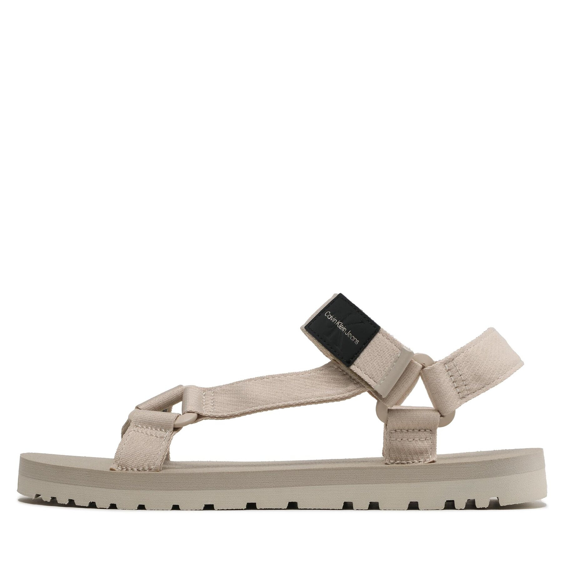 Calvin Klein Jeans Сандали Prefresato Webbing Strap Badge YM0YM00639 Сив - Pepit.bg