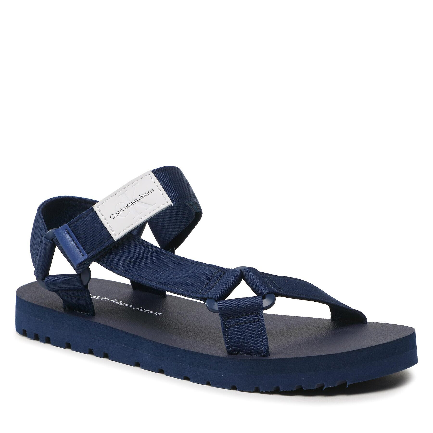 Calvin Klein Jeans Сандали Prefresato Webbing Strap Badge YM0YM00639 Тъмносин - Pepit.bg