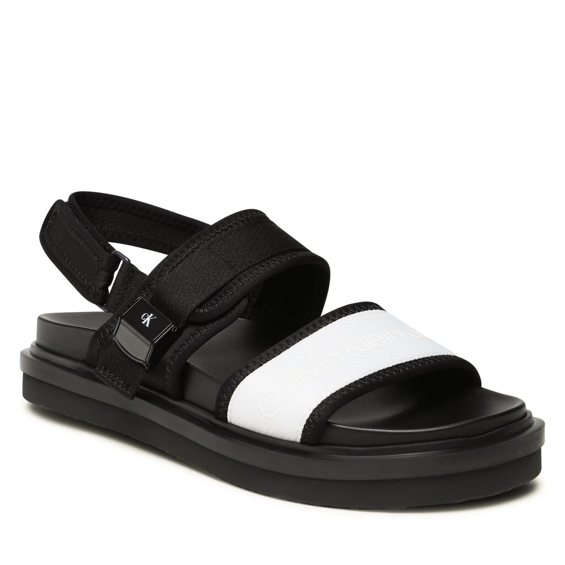 Calvin Klein Jeans Сандали Sandal Doublebar Hardware YM0YM00643 Черен - Pepit.bg