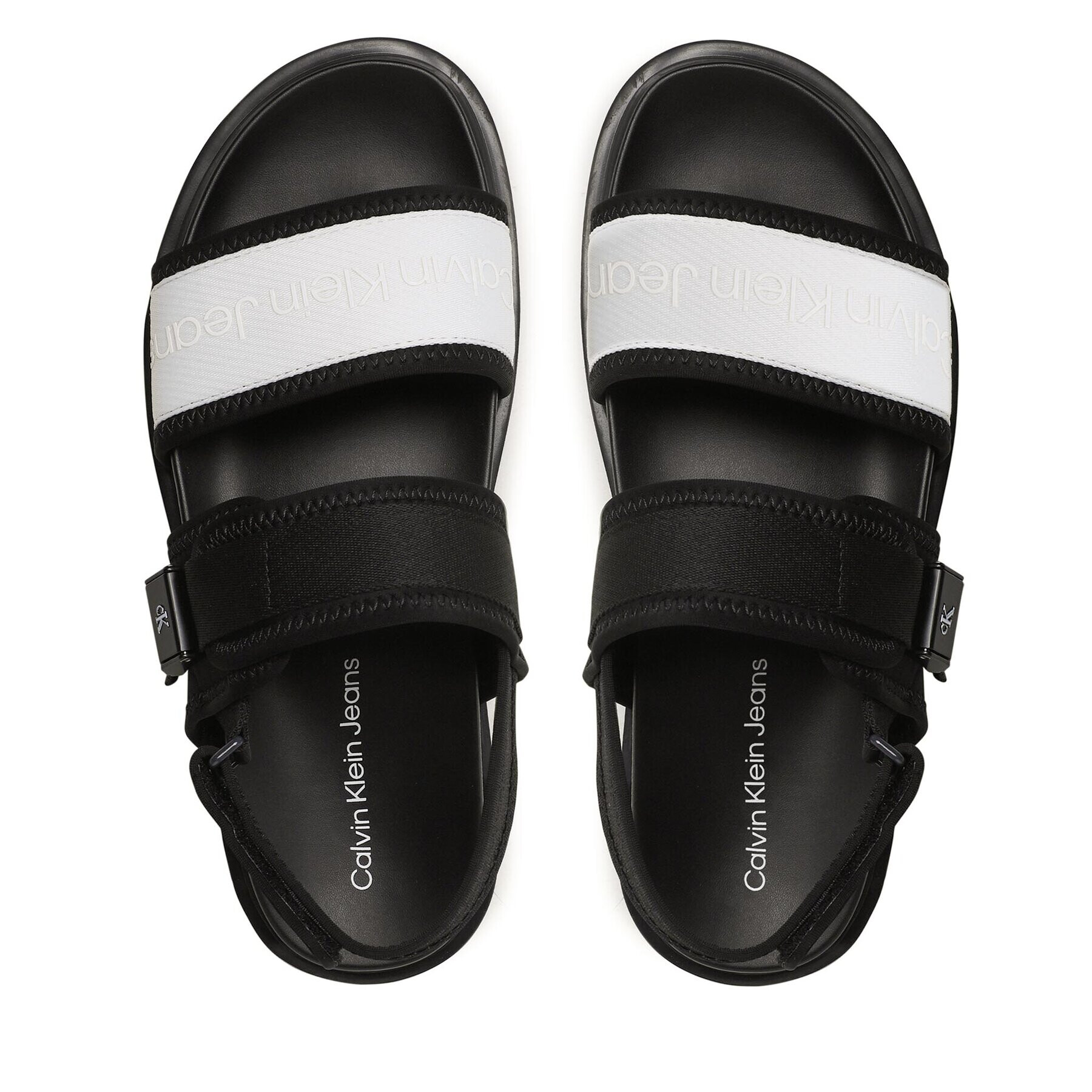 Calvin Klein Jeans Сандали Sandal Doublebar Hardware YM0YM00643 Черен - Pepit.bg