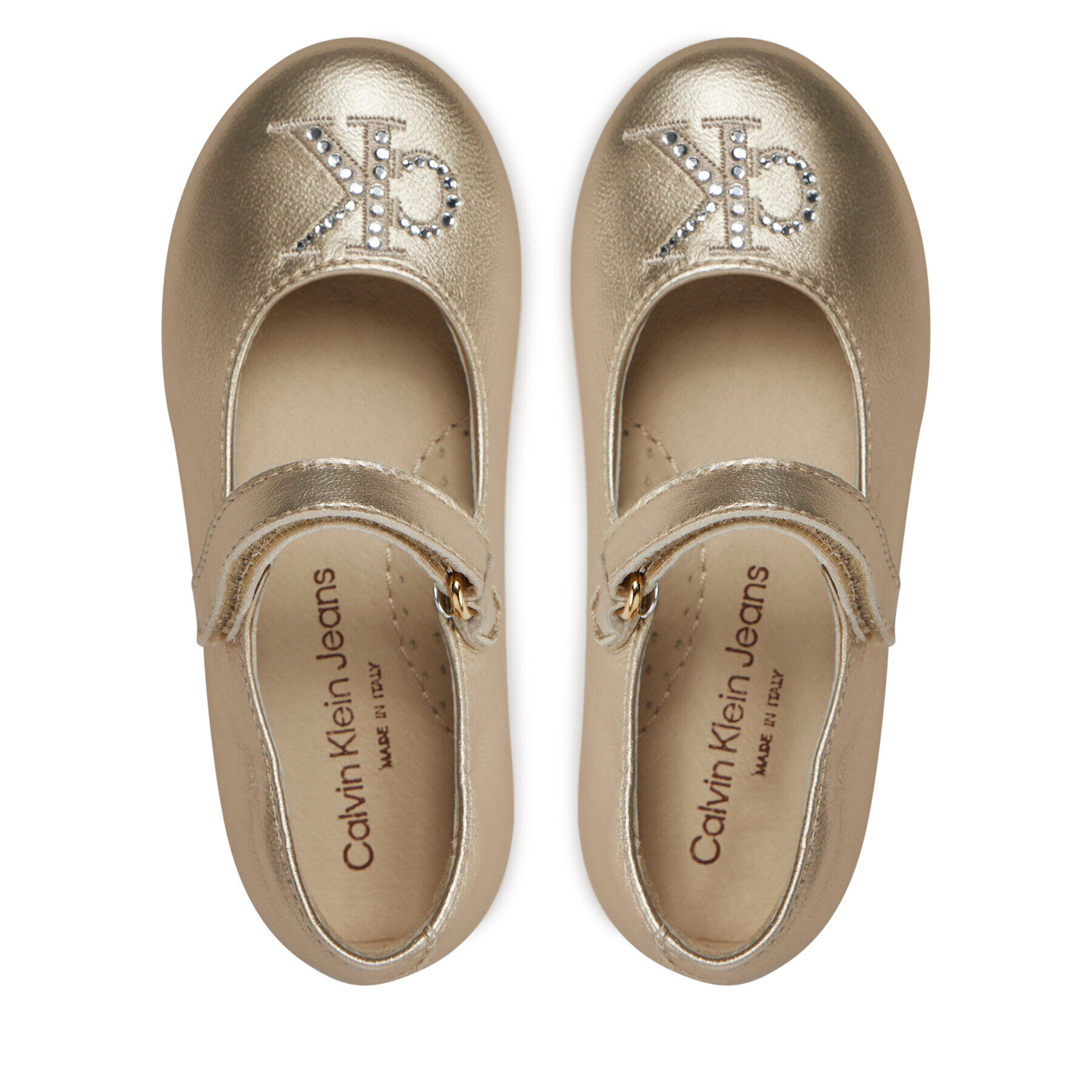 Calvin Klein Jeans Сандали V1A2-80950-0220 Златист - Pepit.bg
