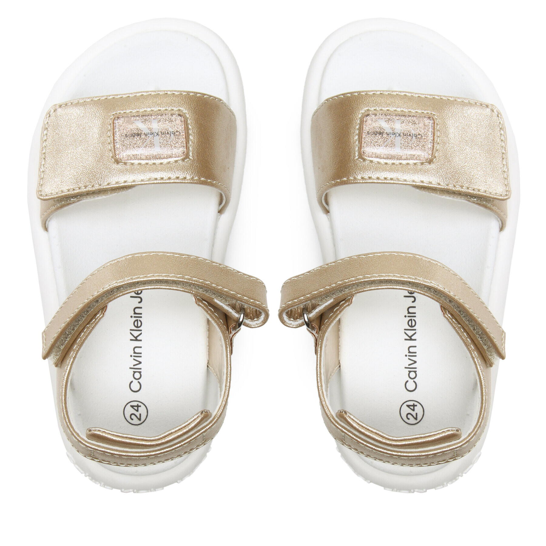 Calvin Klein Jeans Сандали Velcro Sandal V3A2-80497-1599 S Златист - Pepit.bg