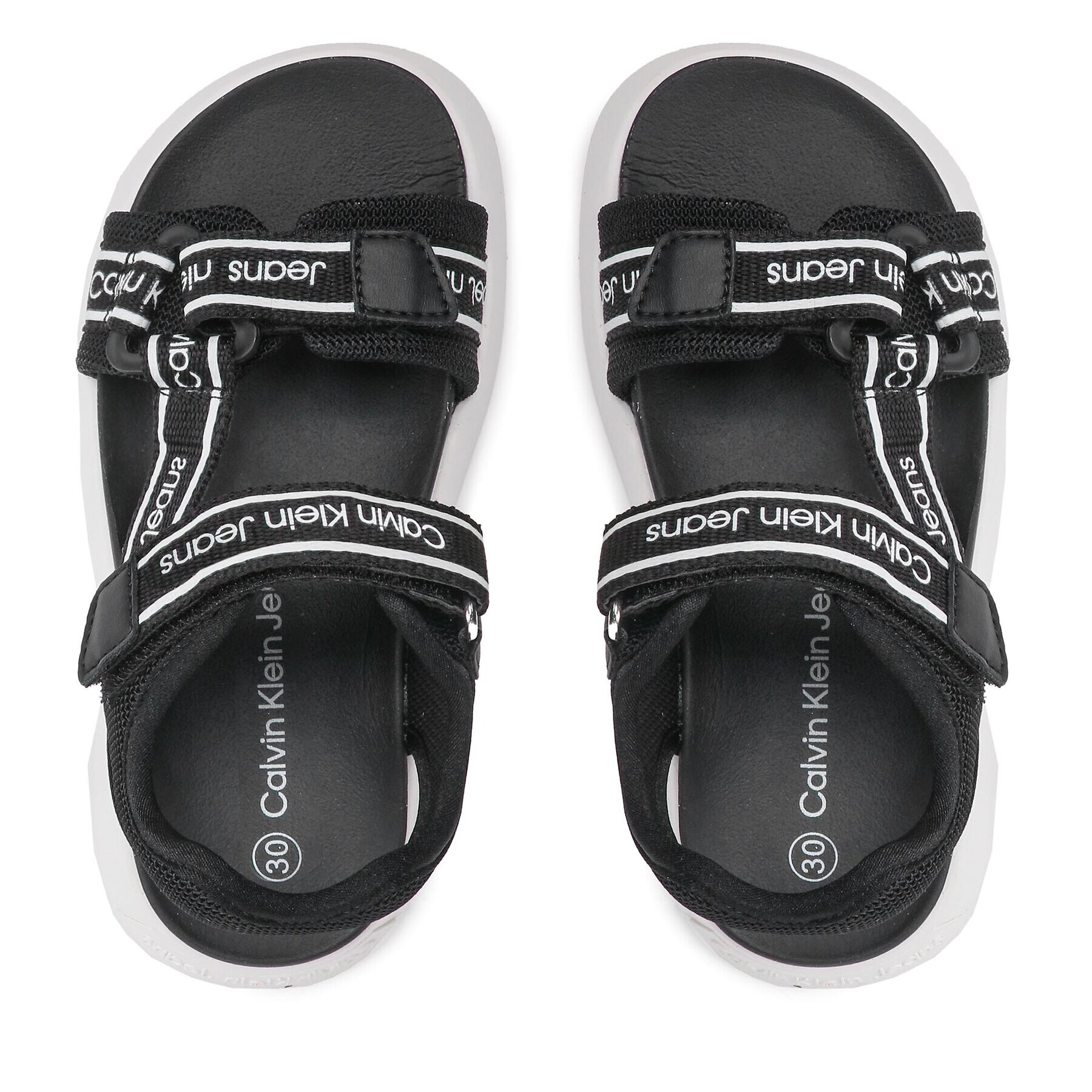 Calvin Klein Jeans Сандали Velcro Sandal V3B2-80619-0034 M Черен - Pepit.bg