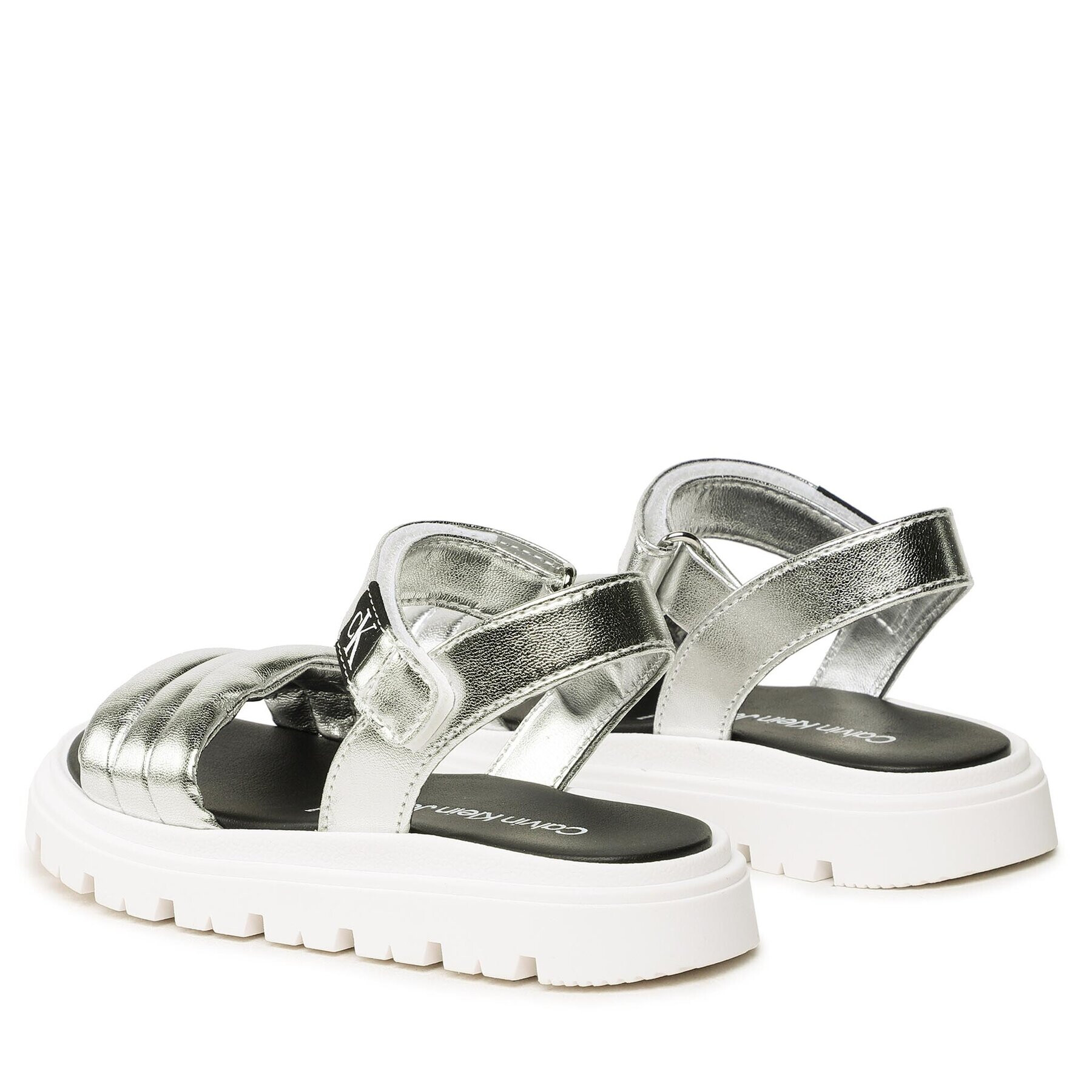 Calvin Klein Jeans Сандали Velcro Sandal V4A2-80511-0243 Сребрист - Pepit.bg