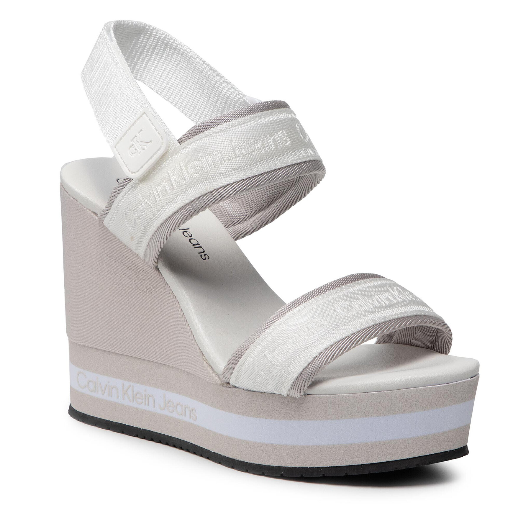 Calvin Klein Jeans Сандали Wedge Sandal Sling Pes YW0YW00572 Бял - Pepit.bg