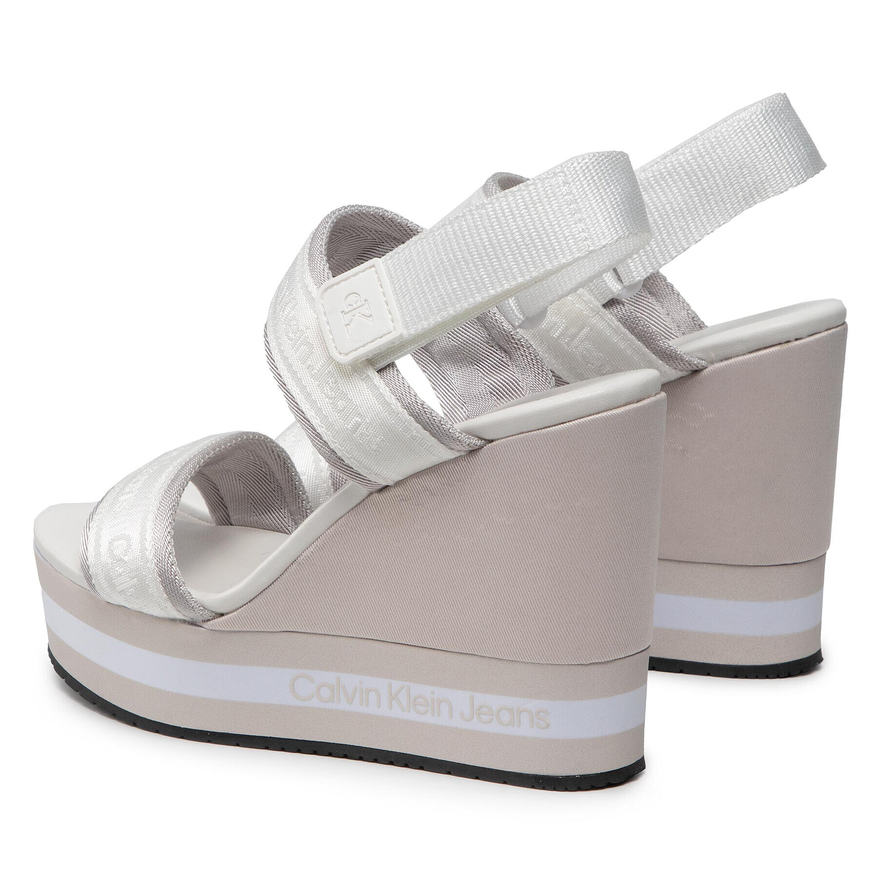 Calvin Klein Jeans Сандали Wedge Sandal Sling Pes YW0YW00572 Бял - Pepit.bg