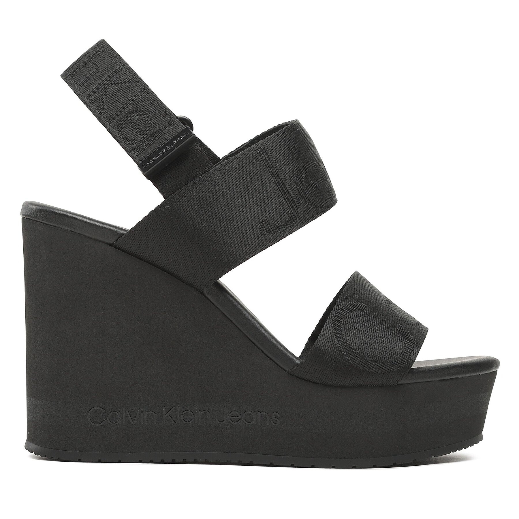 Calvin Klein Jeans Сандали Wedge Sandal Webbing YW0YW00959 Черен - Pepit.bg