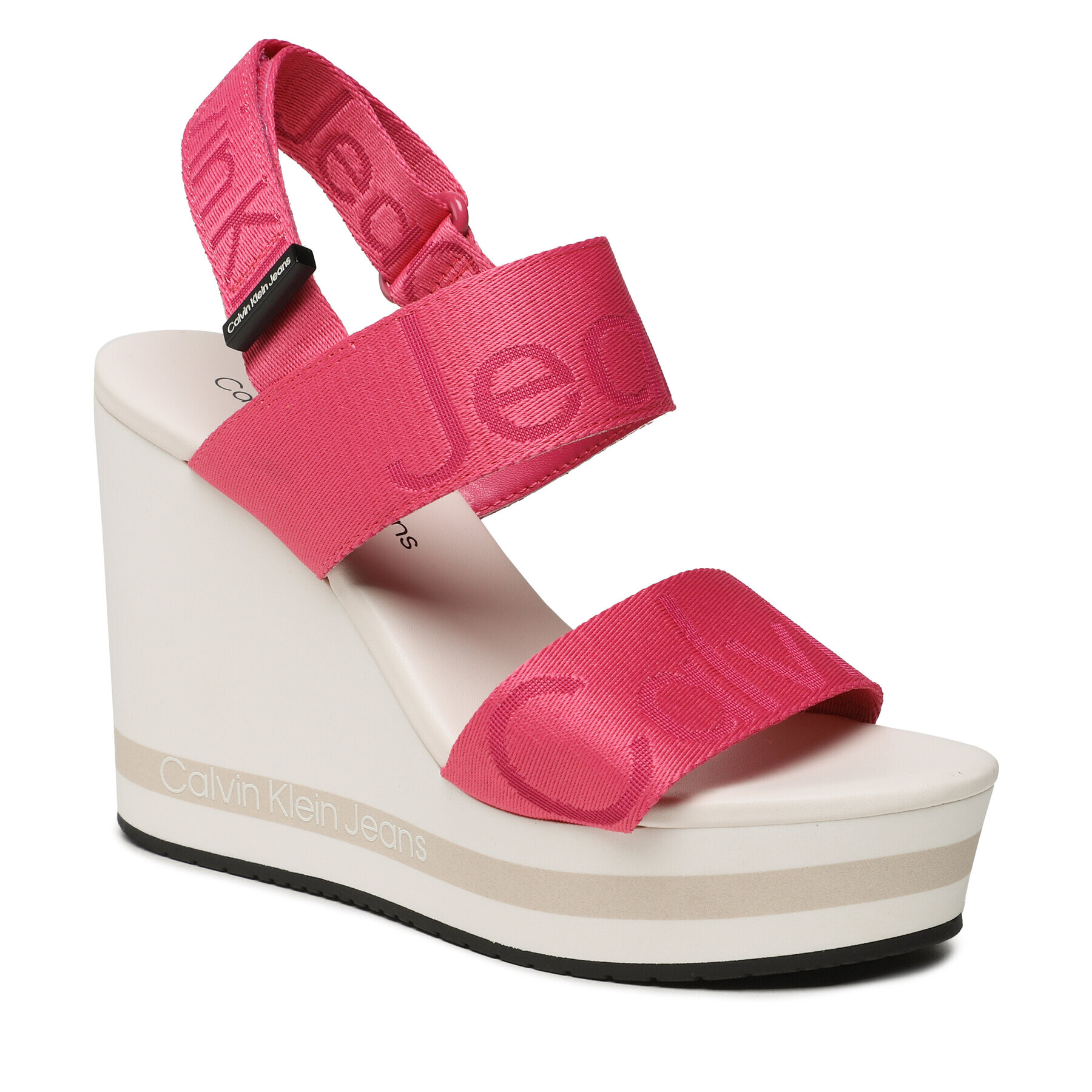 Calvin Klein Jeans Сандали Wedge Sandal Webbing YW0YW00959 Розов - Pepit.bg