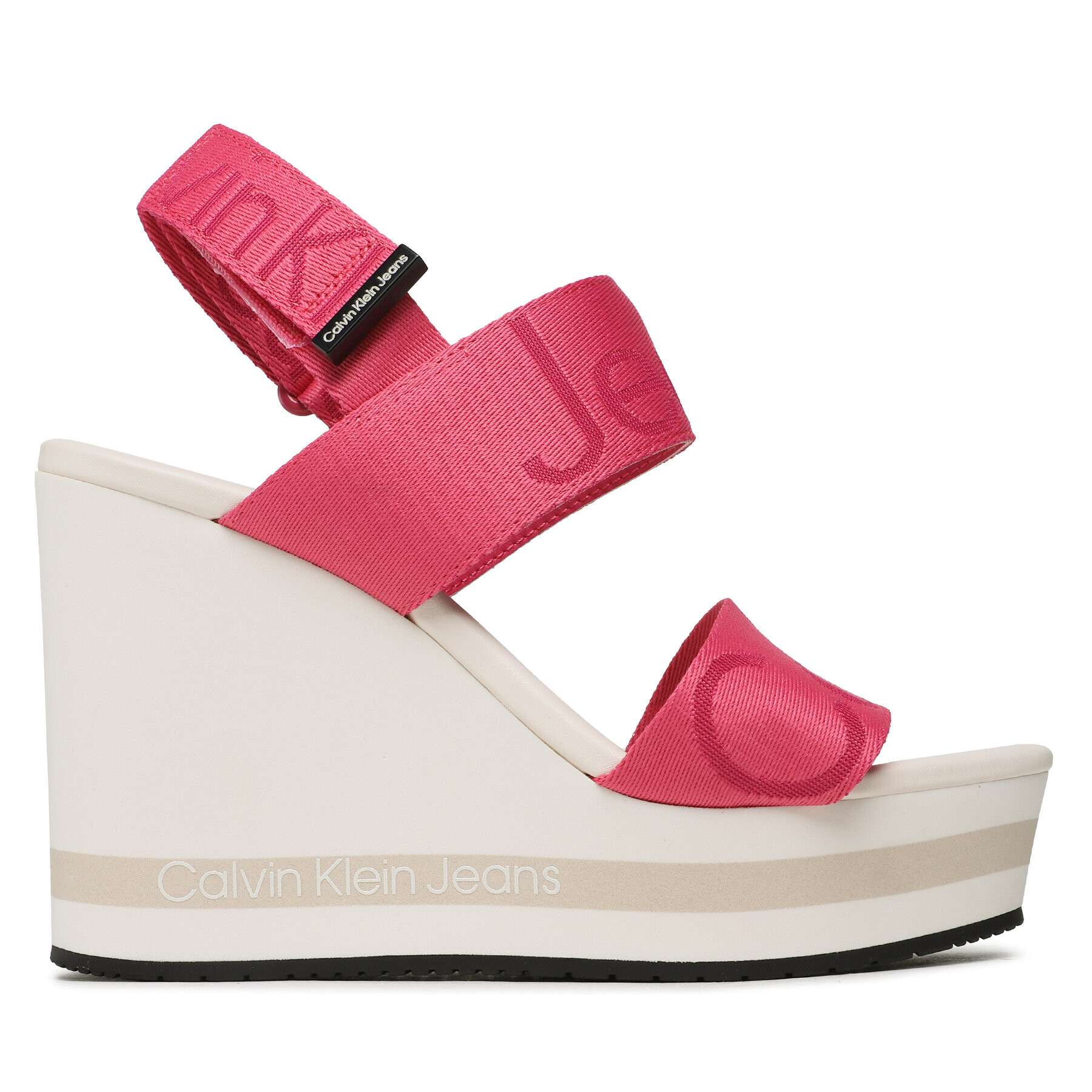 Calvin Klein Jeans Сандали Wedge Sandal Webbing YW0YW00959 Розов - Pepit.bg