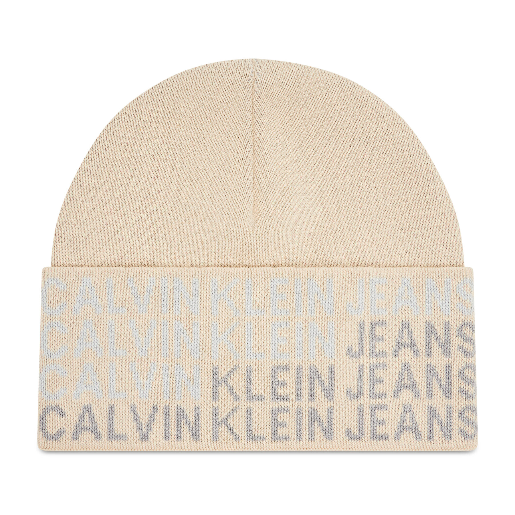 Calvin Klein Jeans Шапка Beanie K60K608677 Бежов - Pepit.bg