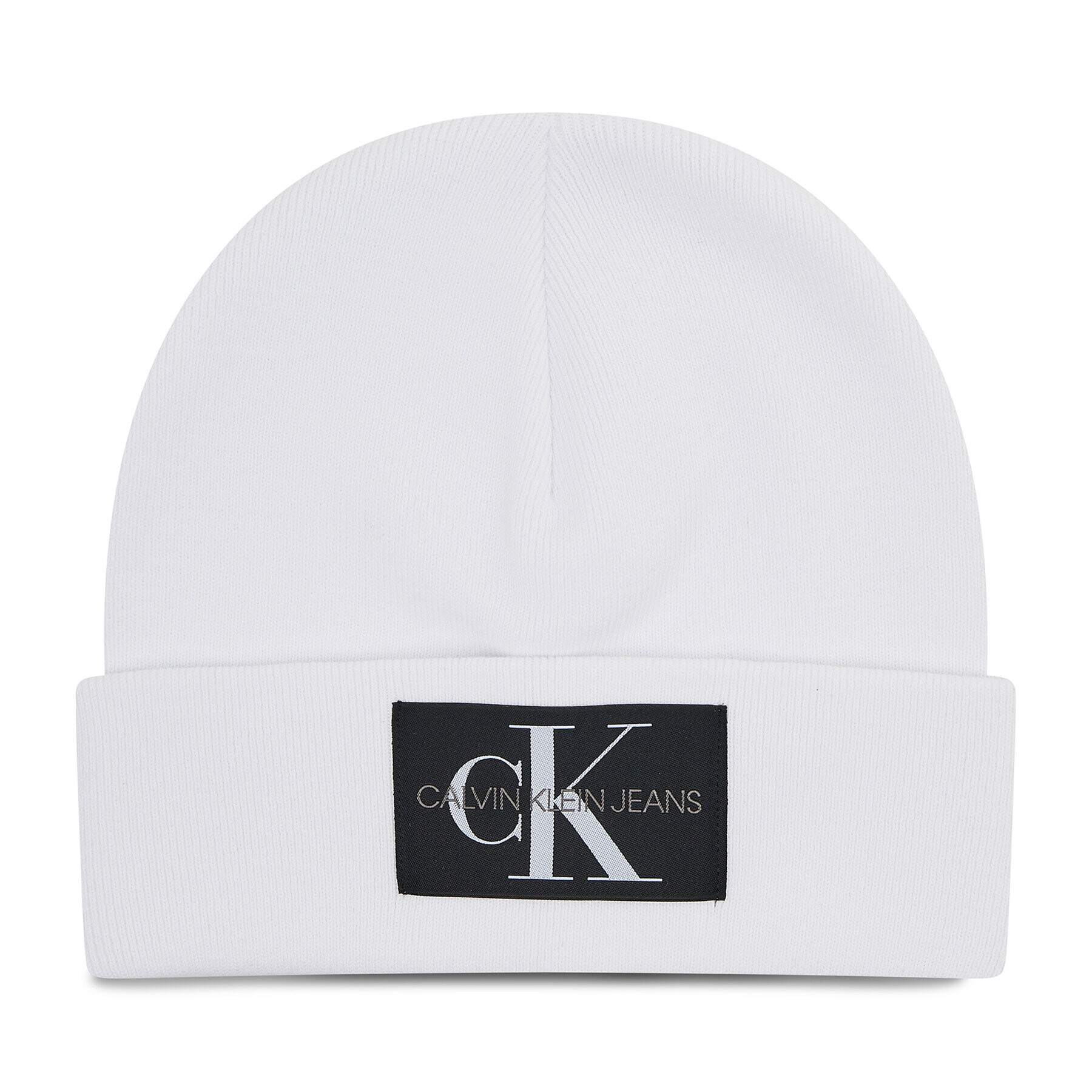 Calvin Klein Jeans Шапка Beanie Monogram K50K507052 Бял - Pepit.bg