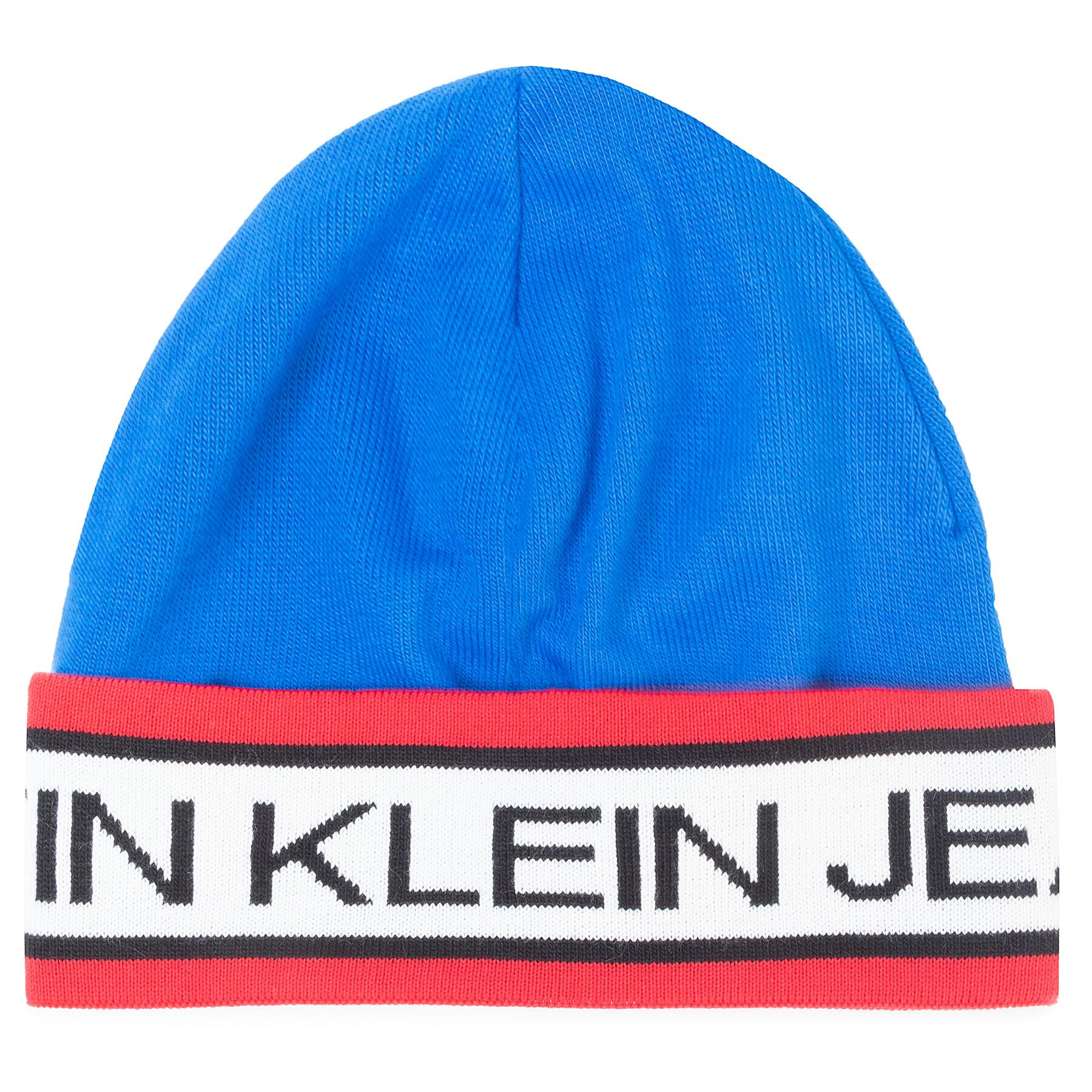 Calvin Klein Jeans Шапка J Punk Stripe Beanie K50K505324 Син - Pepit.bg