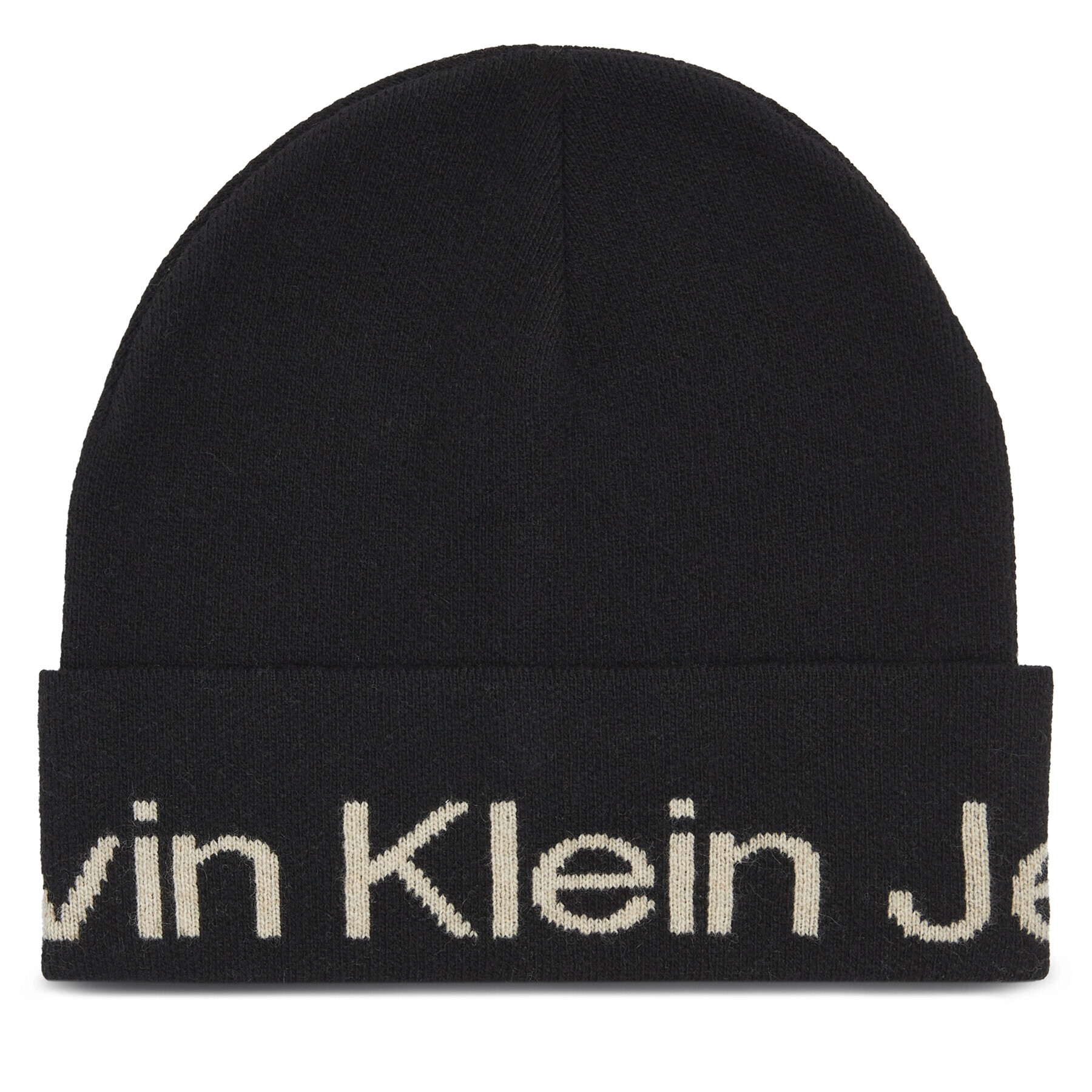 Calvin Klein Jeans Шапка Logo Beanie K60K611271 Черен - Pepit.bg