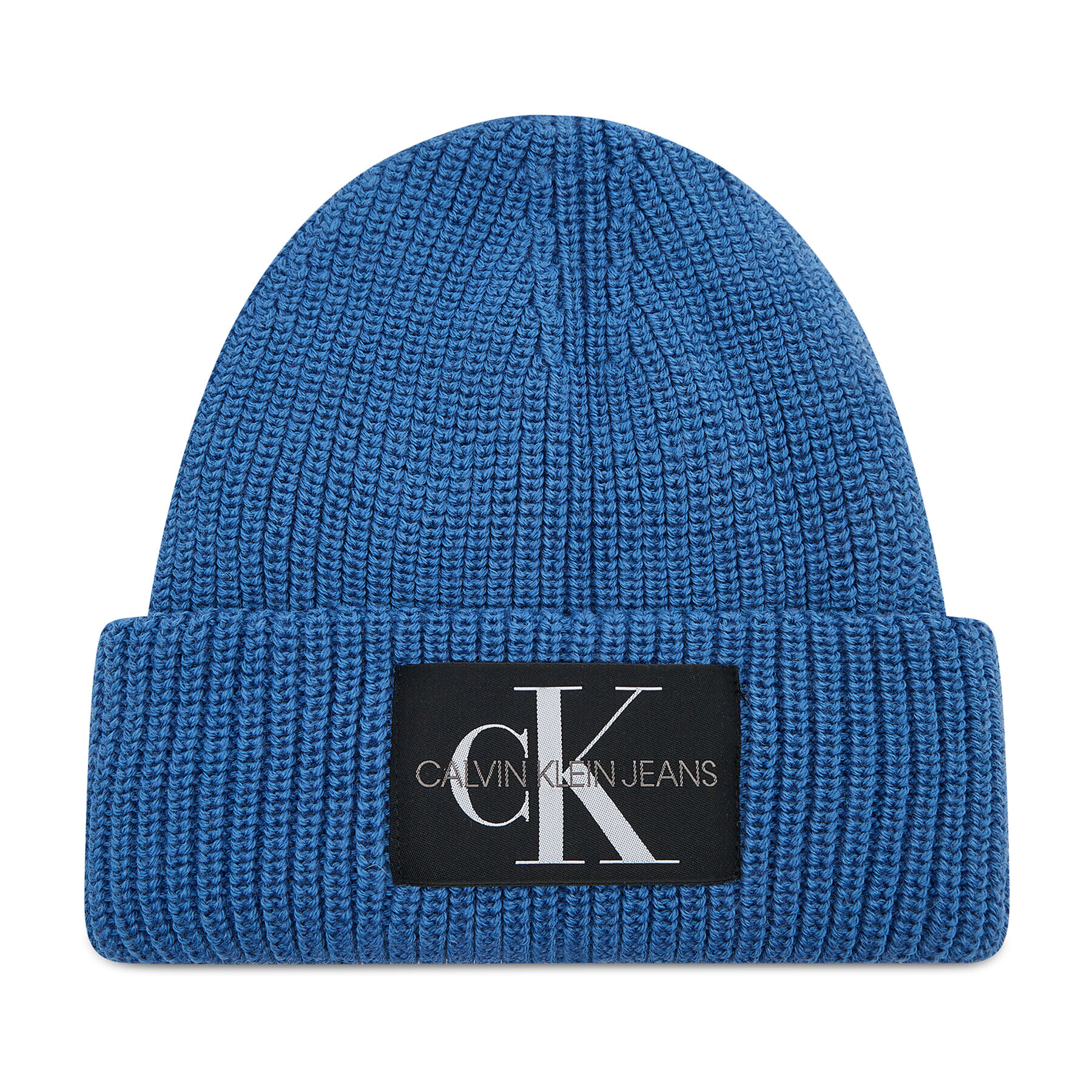 Calvin Klein Jeans Шапка Monogram Beanie Wl K50K506242 Син - Pepit.bg