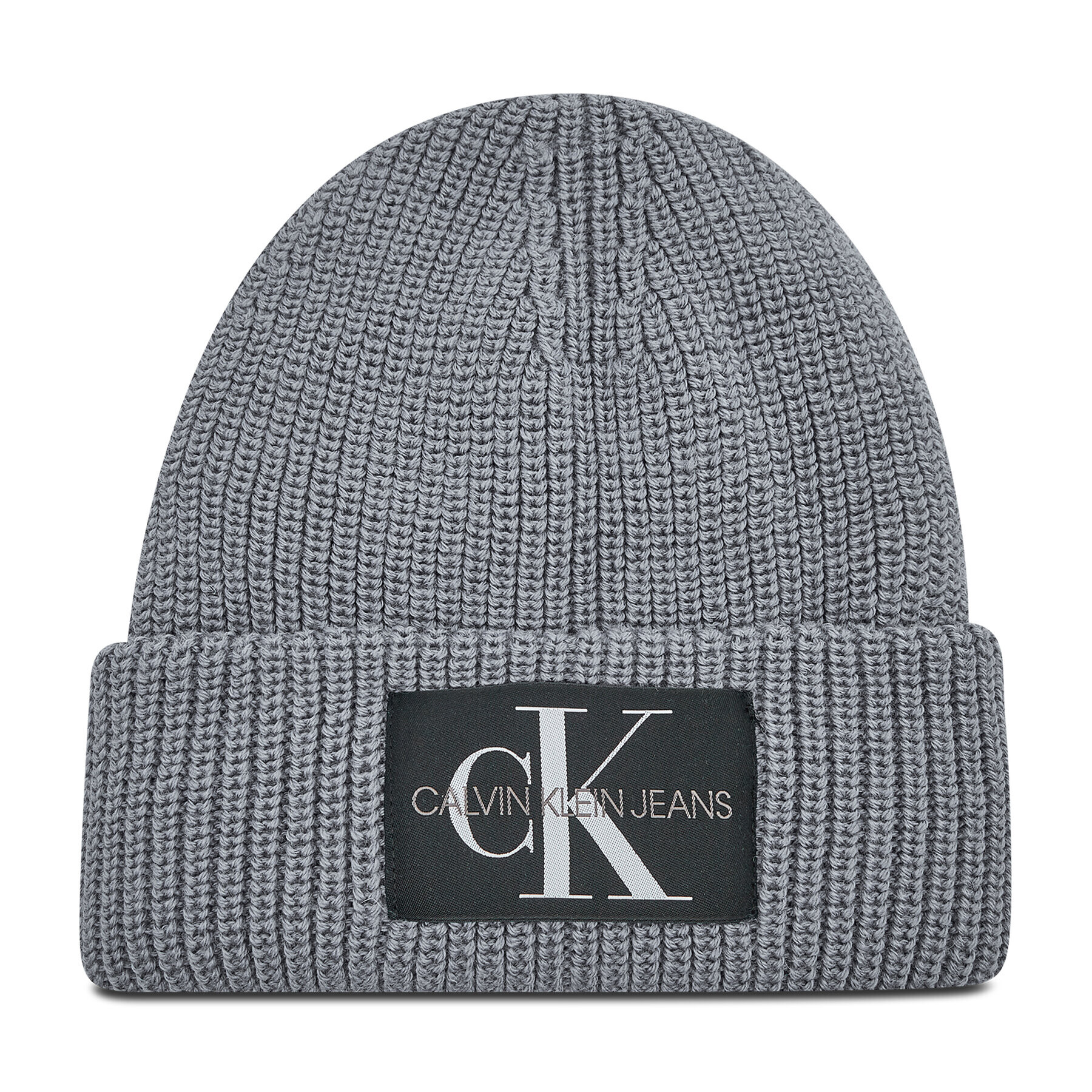 Calvin Klein Jeans Шапка Monogram Beanie Wl K50K506242 Сив - Pepit.bg