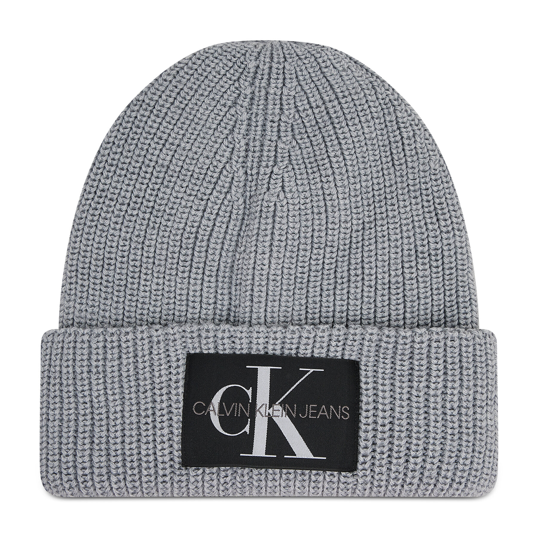 Calvin Klein Jeans Шапка Monogram Beanie Wl K60K607383 Сив - Pepit.bg