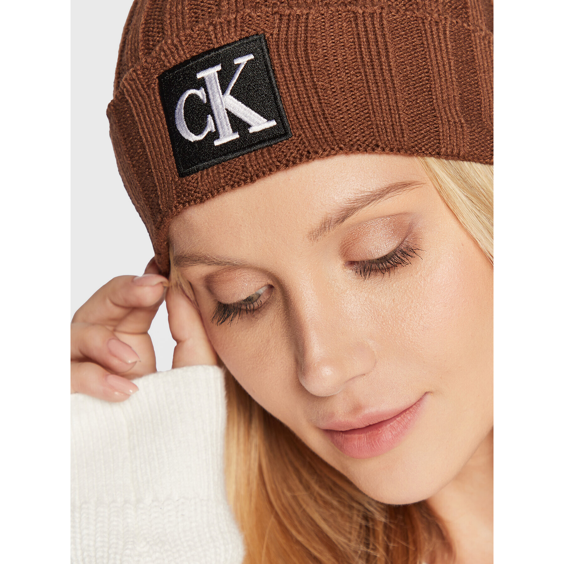 Calvin Klein Jeans Шапка Monogram IU0IU00346 Кафяв - Pepit.bg