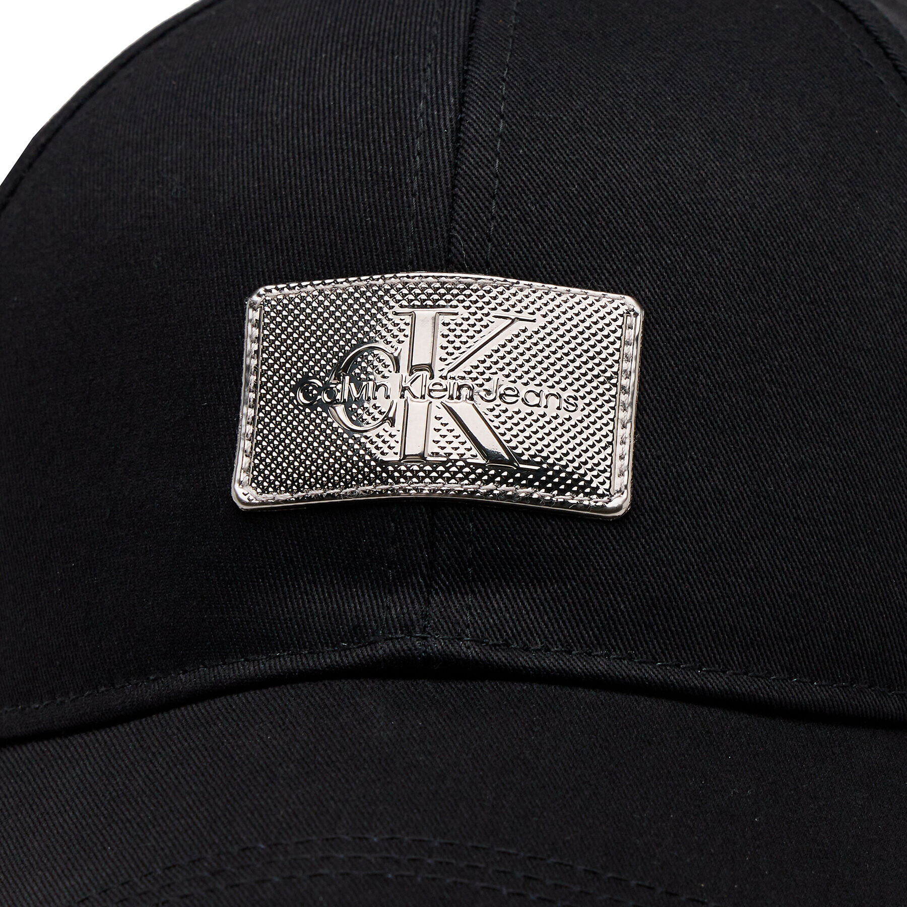 Calvin Klein Jeans Шапка с козирка Monologo Rubber Patch Cap K50K511463 Черен - Pepit.bg