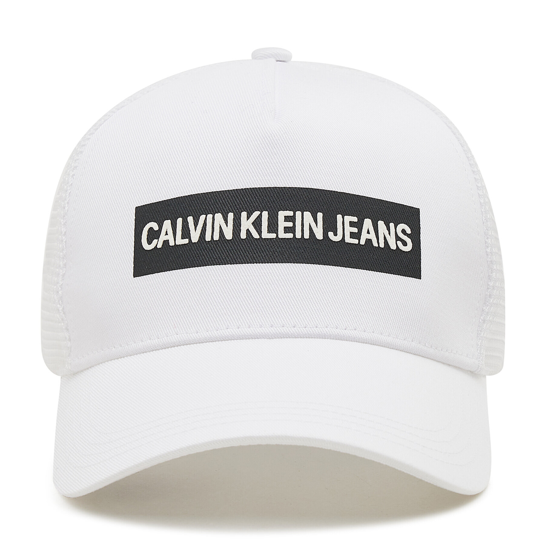 Calvin Klein Jeans Шапка с козирка Trucker Institutional K50K507053 Бял - Pepit.bg