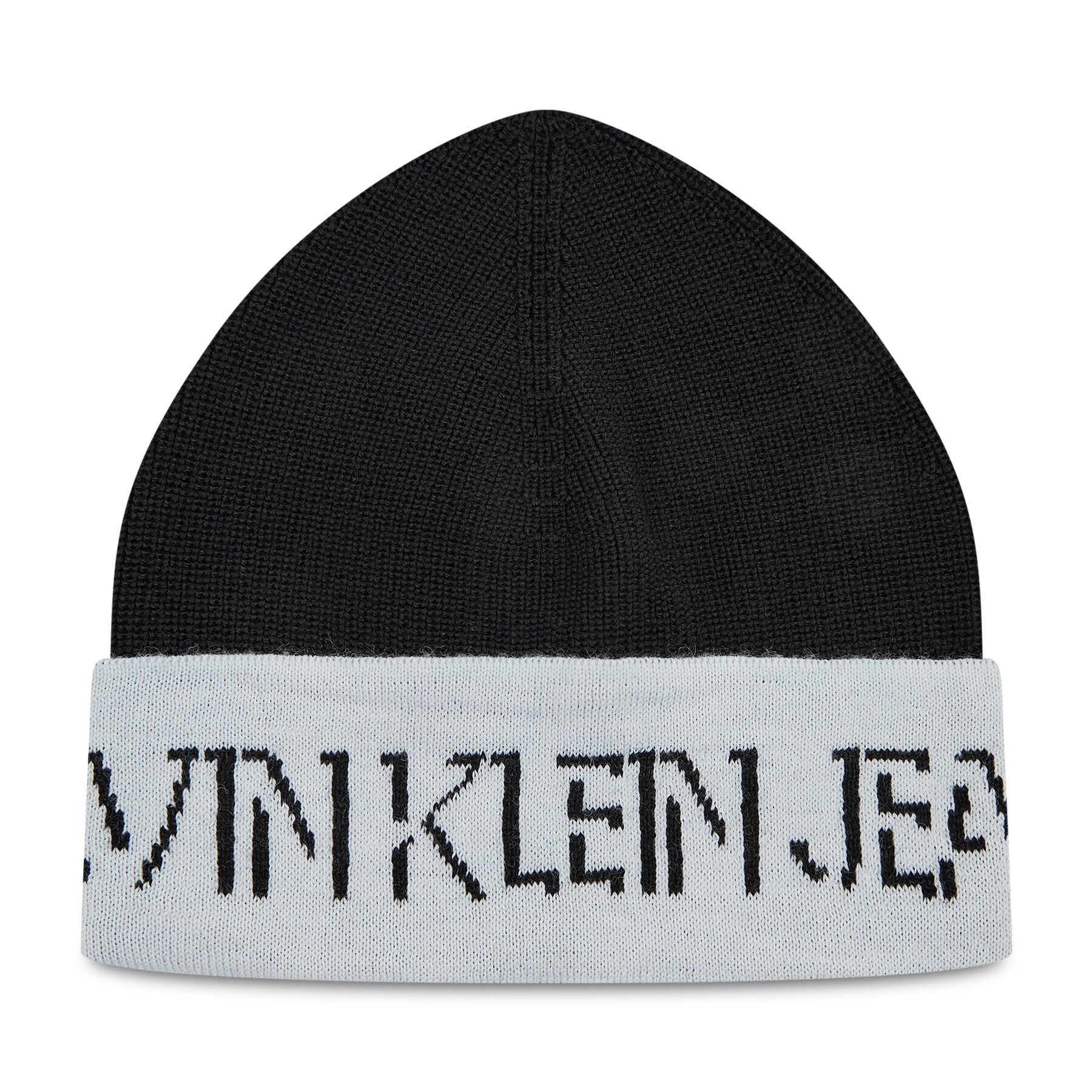 Calvin Klein Jeans Шапка Shadow Logo Knit Beanie K60K608676 Черен - Pepit.bg