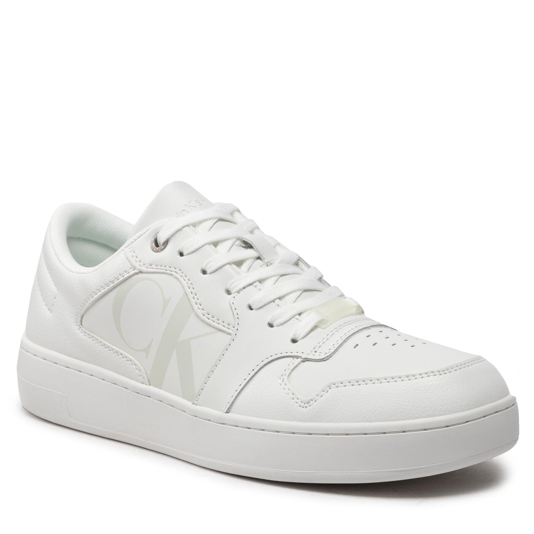 Calvin Klein Jeans Сникърси Basket Cupsole Bold Mono Lth YM0YM00428 Бял - Pepit.bg