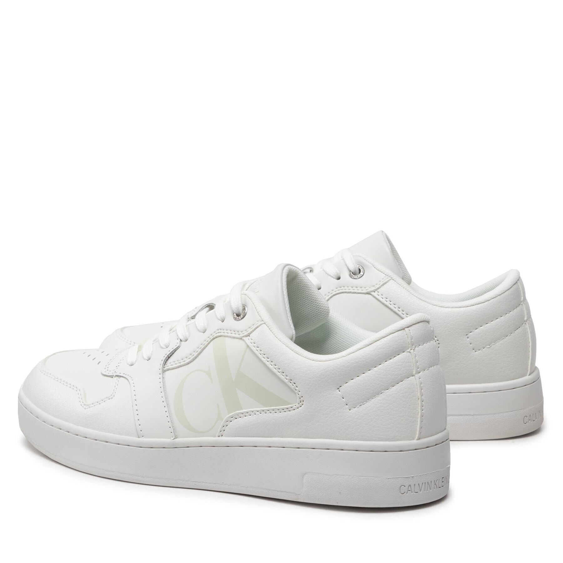 Calvin Klein Jeans Сникърси Basket Cupsole Bold Mono Lth YM0YM00428 Бял - Pepit.bg