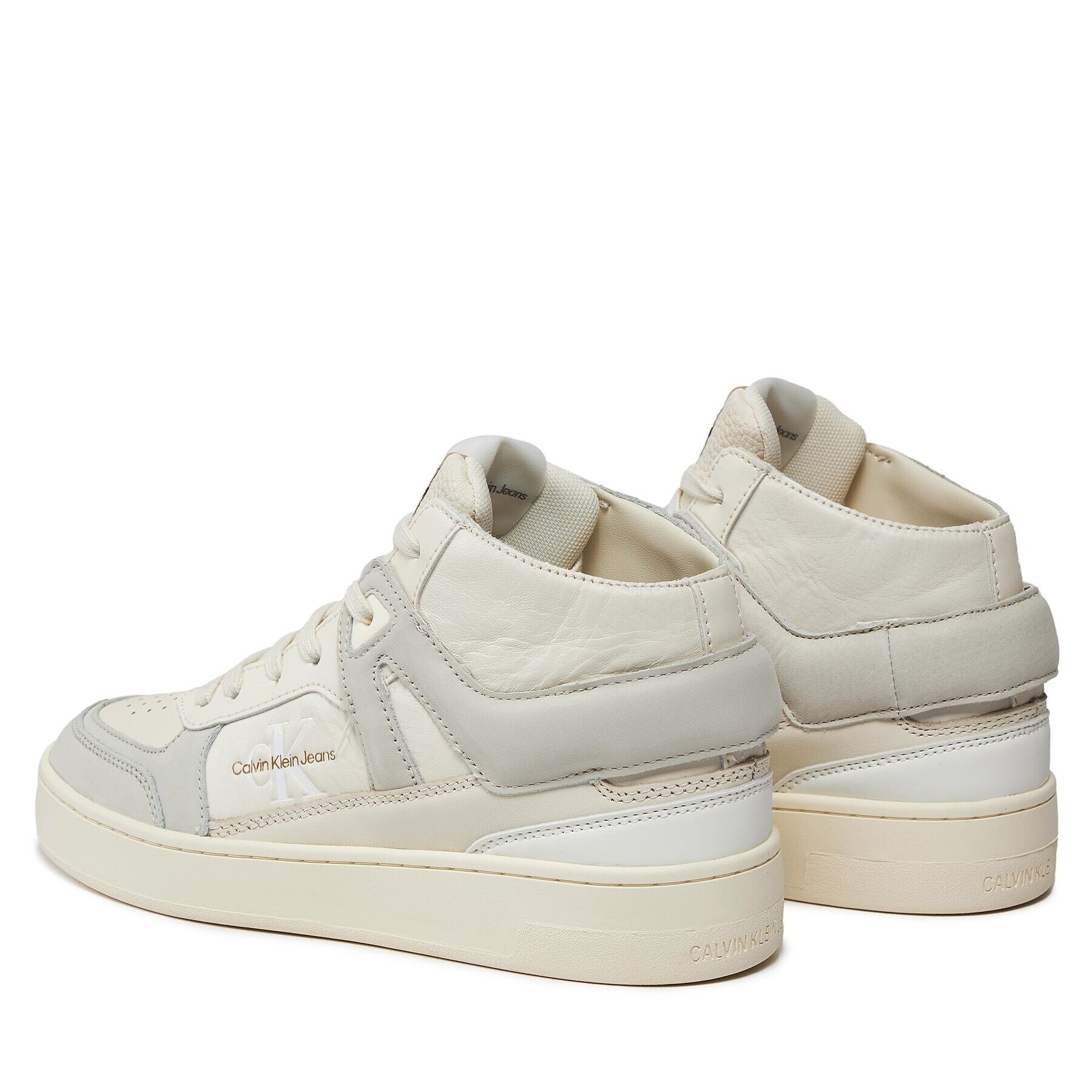 Calvin Klein Jeans Сникърси Basket Cupsole High Mix Ml Fad YW0YW01300 Бежов - Pepit.bg