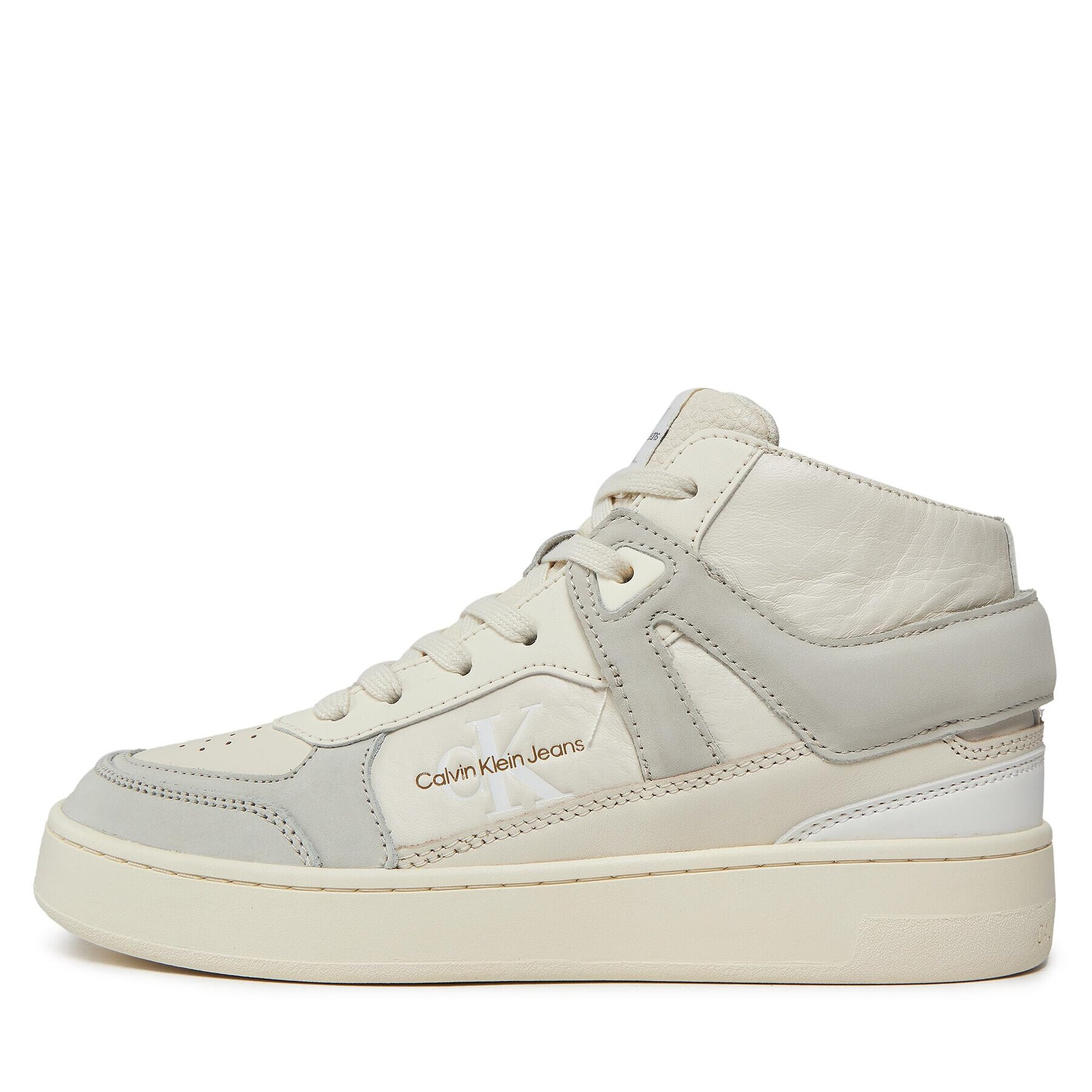 Calvin Klein Jeans Сникърси Basket Cupsole High Mix Ml Fad YW0YW01300 Бежов - Pepit.bg