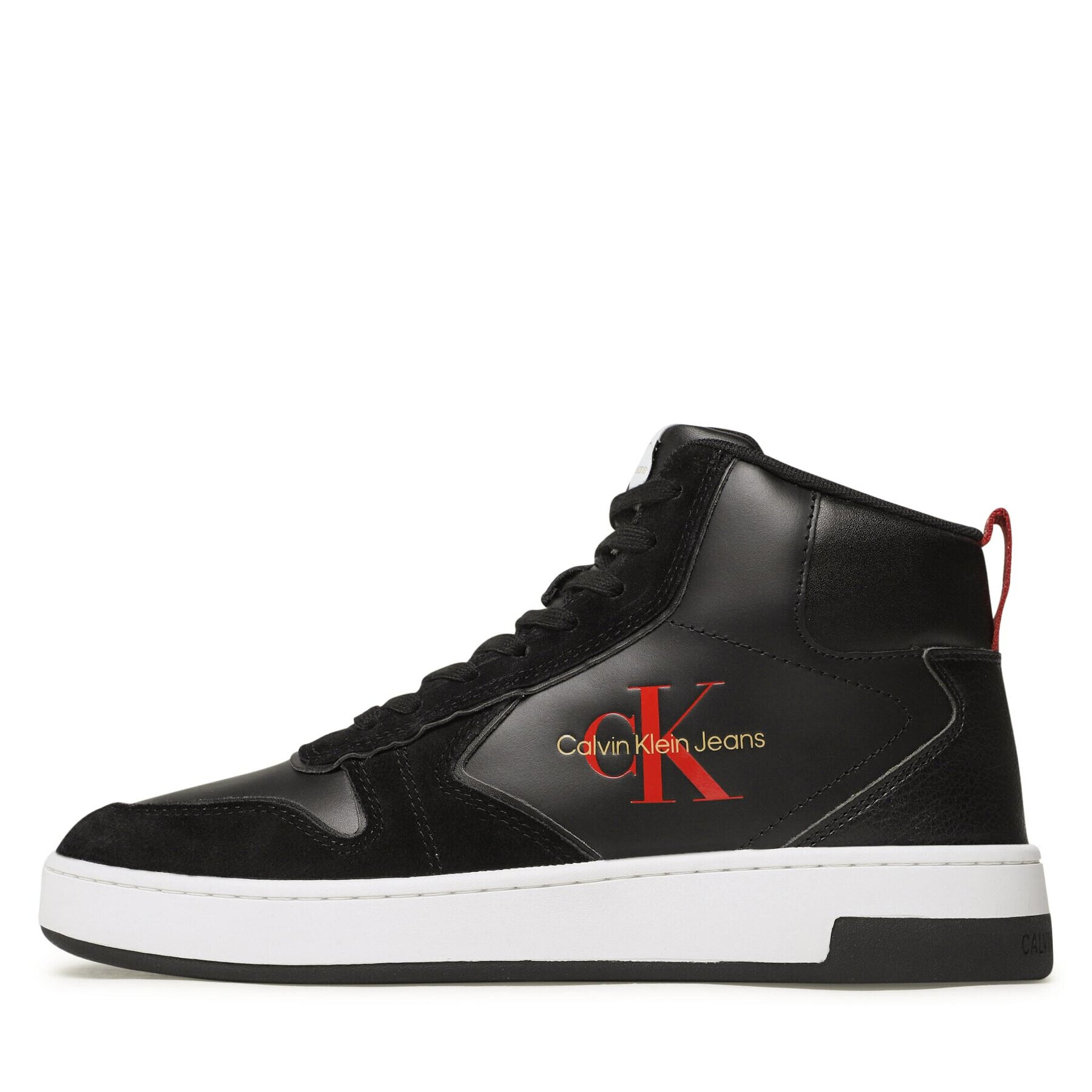 Calvin Klein Jeans Сникърси Basket Cupsole Irreg Lines YM0YM00612 Черен - Pepit.bg