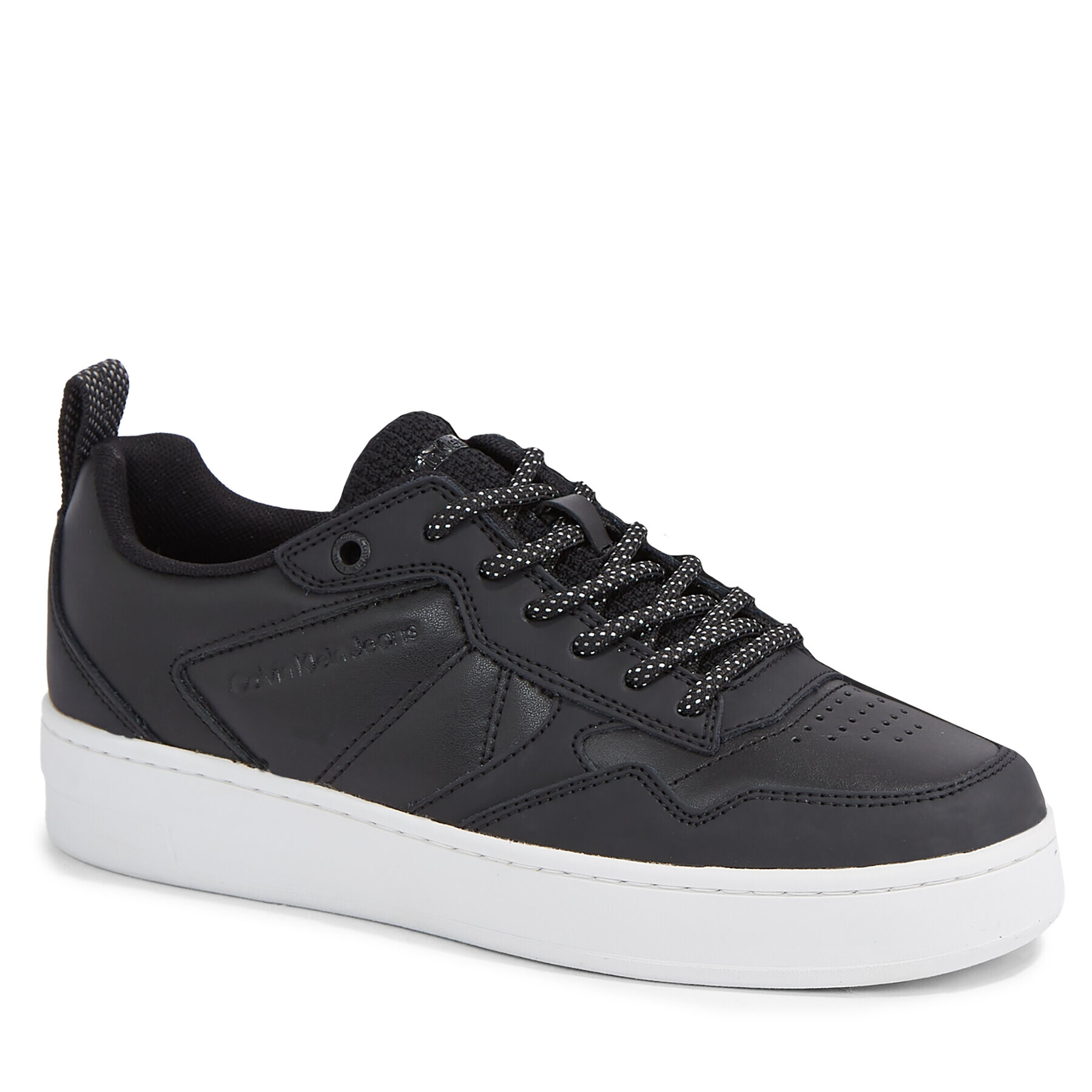 Calvin Klein Jeans Сникърси Basket Cupsole Laceu YW0YW01050 Черен - Pepit.bg