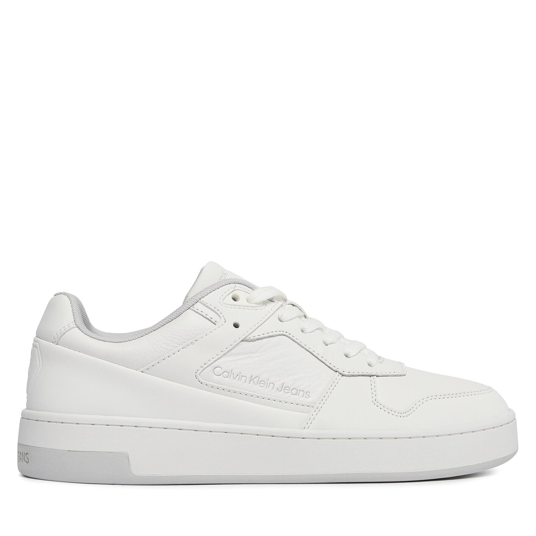 Calvin Klein Jeans Сникърси Basket Cupsole Low Lth In Sat YM0YM00867 Бял - Pepit.bg