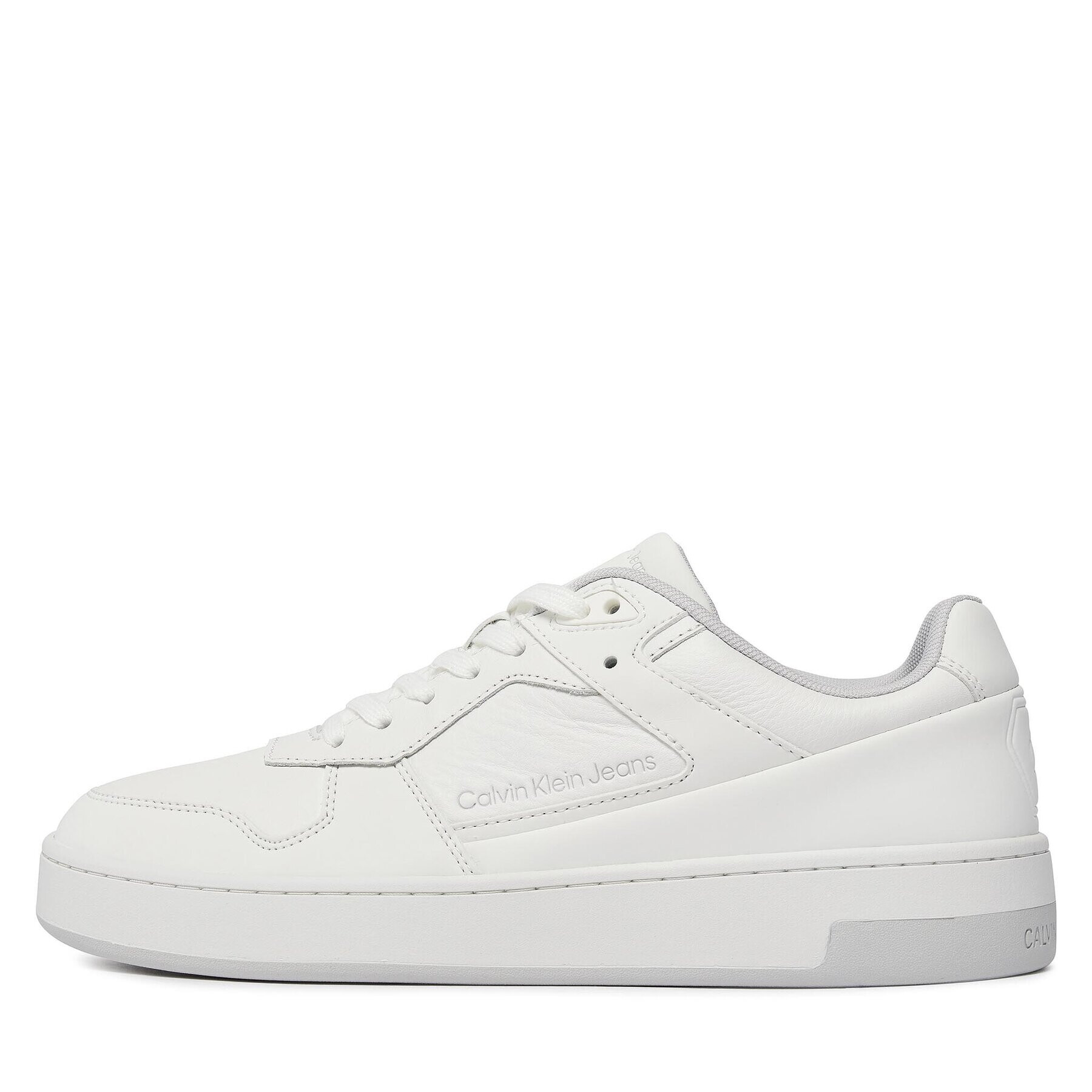 Calvin Klein Jeans Сникърси Basket Cupsole Low Lth In Sat YM0YM00867 Бял - Pepit.bg