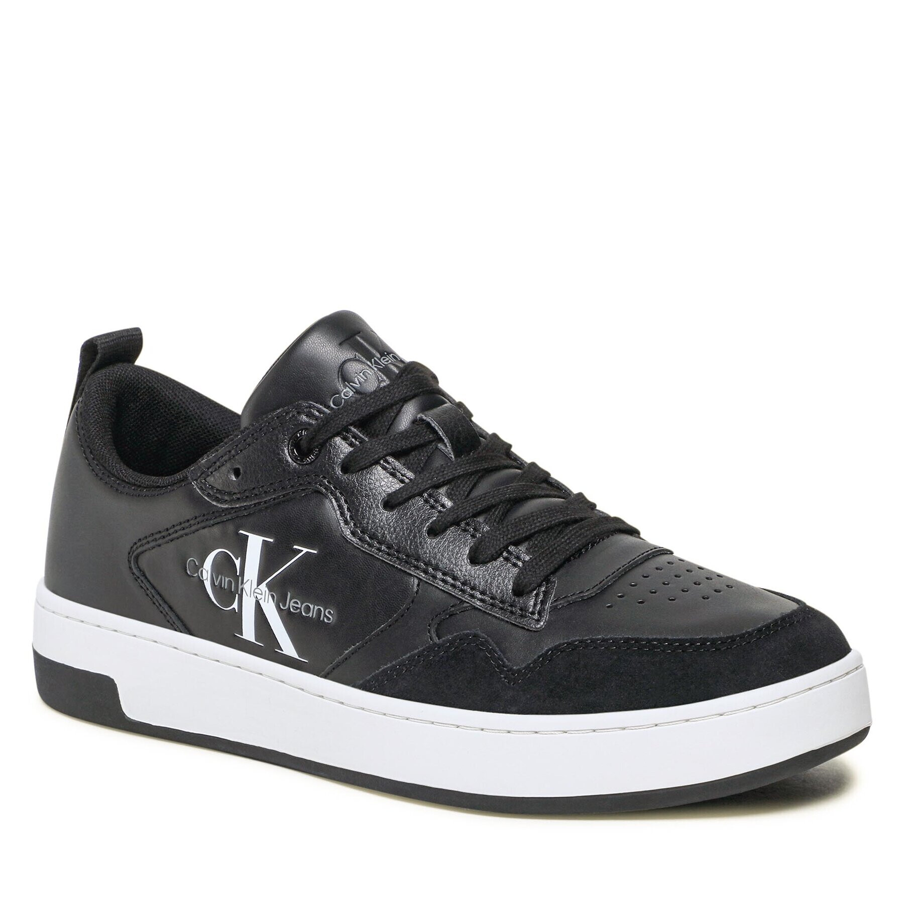 Calvin Klein Jeans Сникърси Basket Cupsole Low Lth Mono YM0YM00574 Черен - Pepit.bg