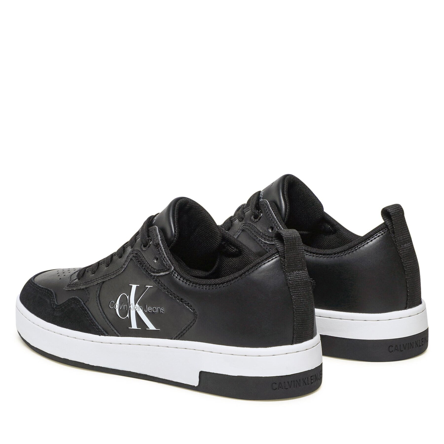 Calvin Klein Jeans Сникърси Basket Cupsole Low Lth Mono YM0YM00574 Черен - Pepit.bg