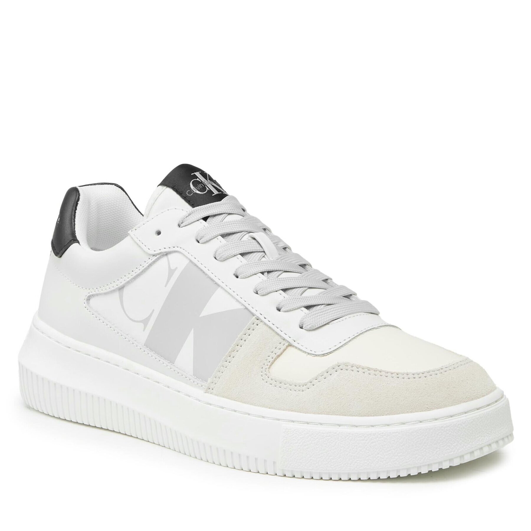 Calvin Klein Jeans Сникърси Basket Cupsole Low Lth Mono YW0YW00876 Бял - Pepit.bg