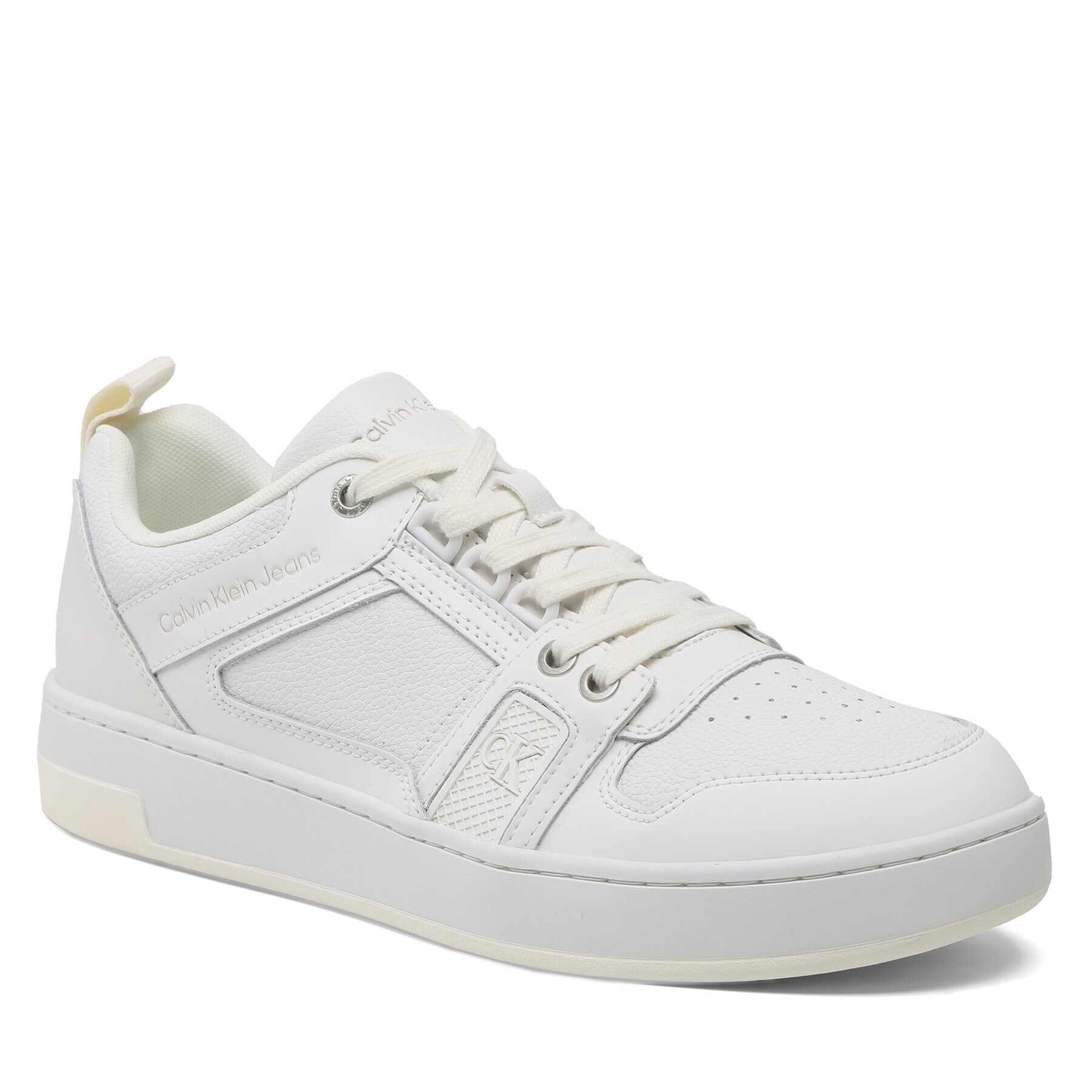 Calvin Klein Jeans Сникърси Basket Cupsole R Lth-Tpu Insert YM0YM00575 Бял - Pepit.bg