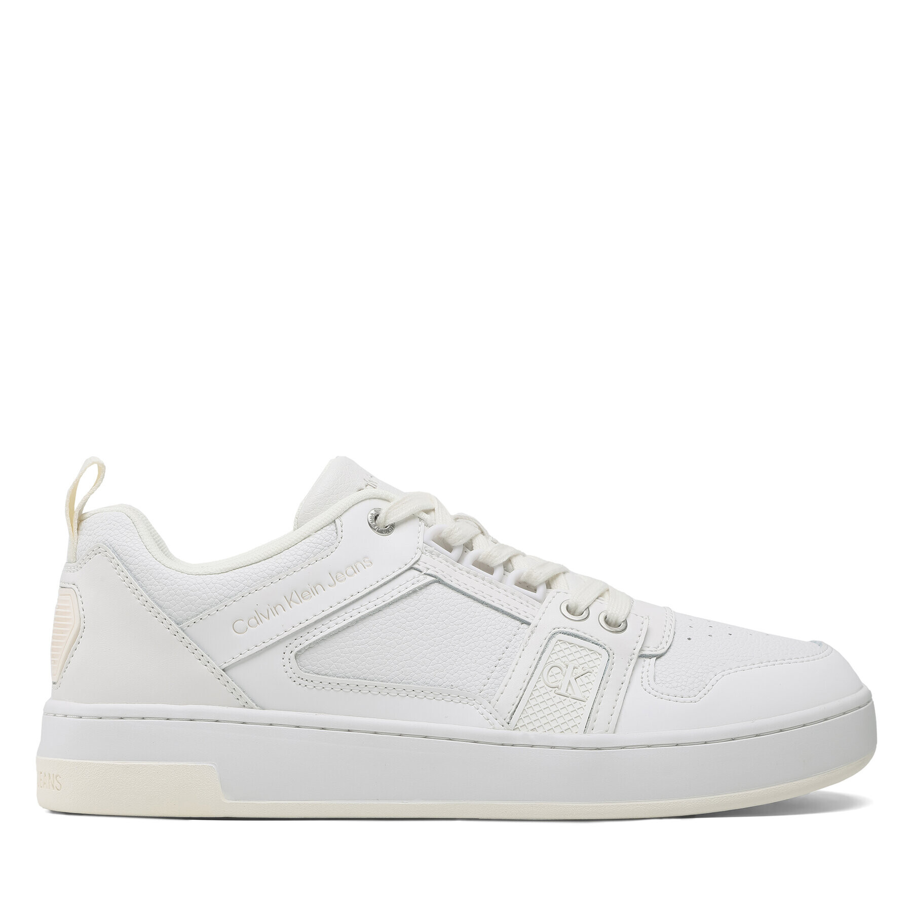 Calvin Klein Jeans Сникърси Basket Cupsole R Lth-Tpu Insert YM0YM00575 Бял - Pepit.bg