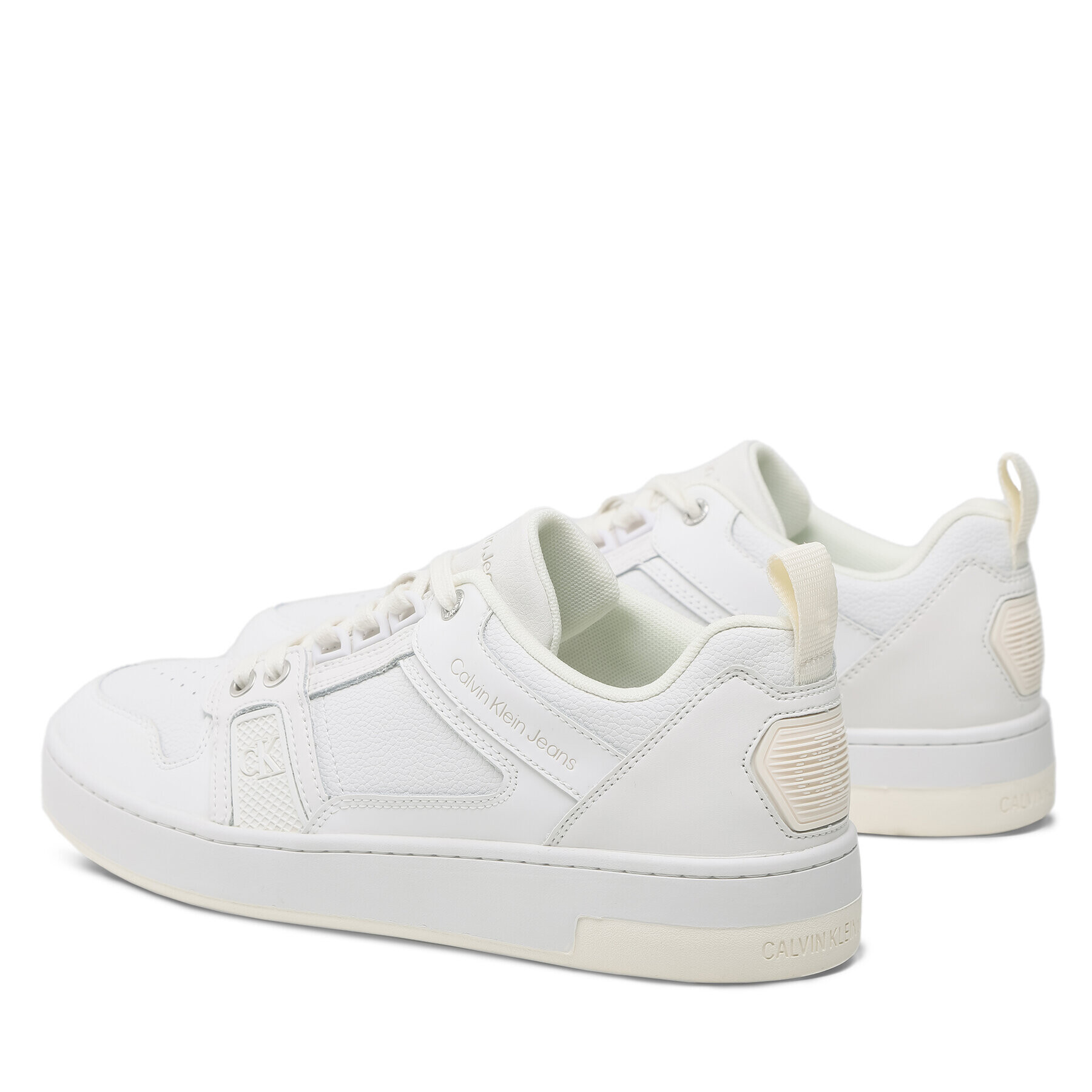 Calvin Klein Jeans Сникърси Basket Cupsole R Lth-Tpu Insert YM0YM00575 Бял - Pepit.bg