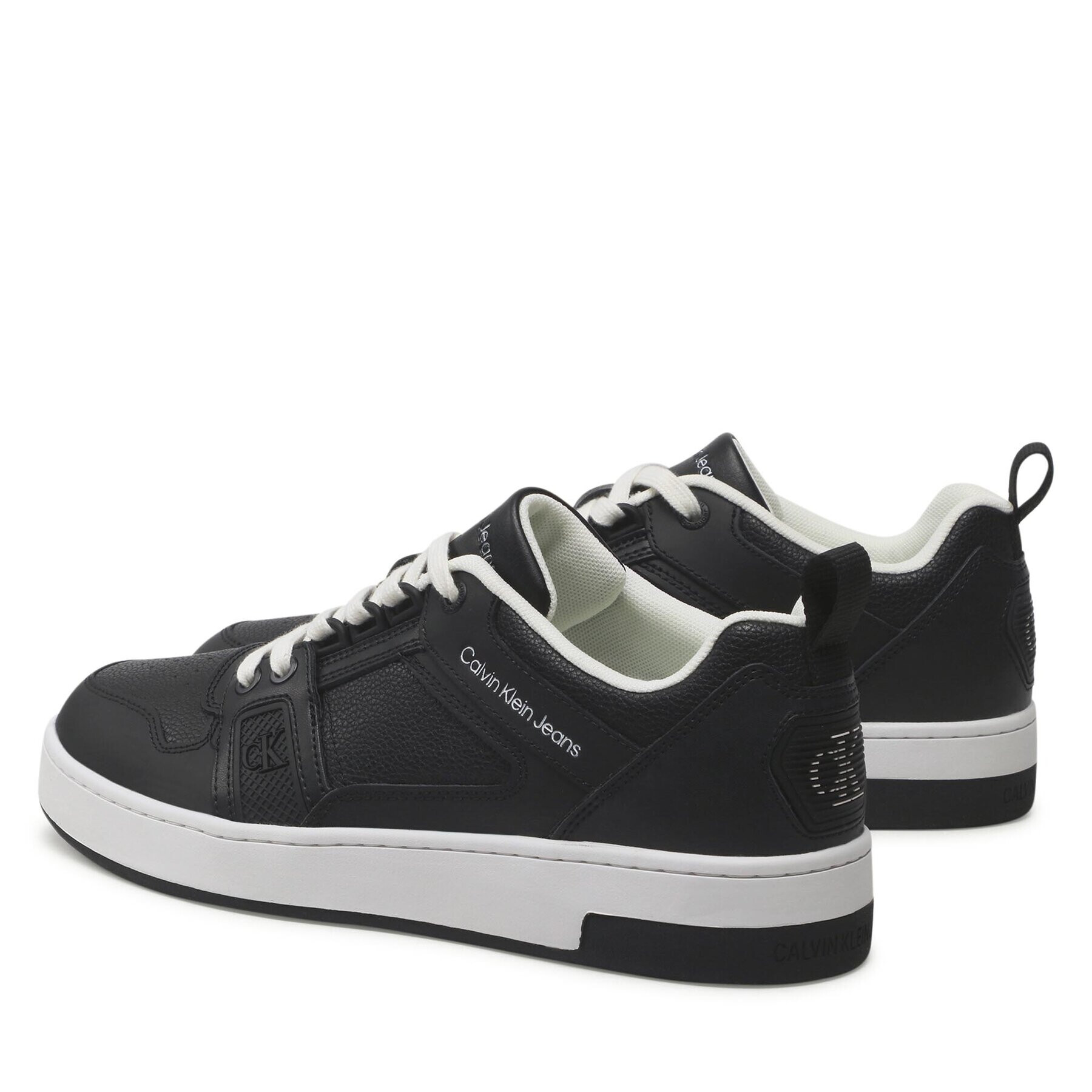 Calvin Klein Jeans Сникърси Basket Cupsole R Lth-Tpu Insert YM0YM00575 Черен - Pepit.bg