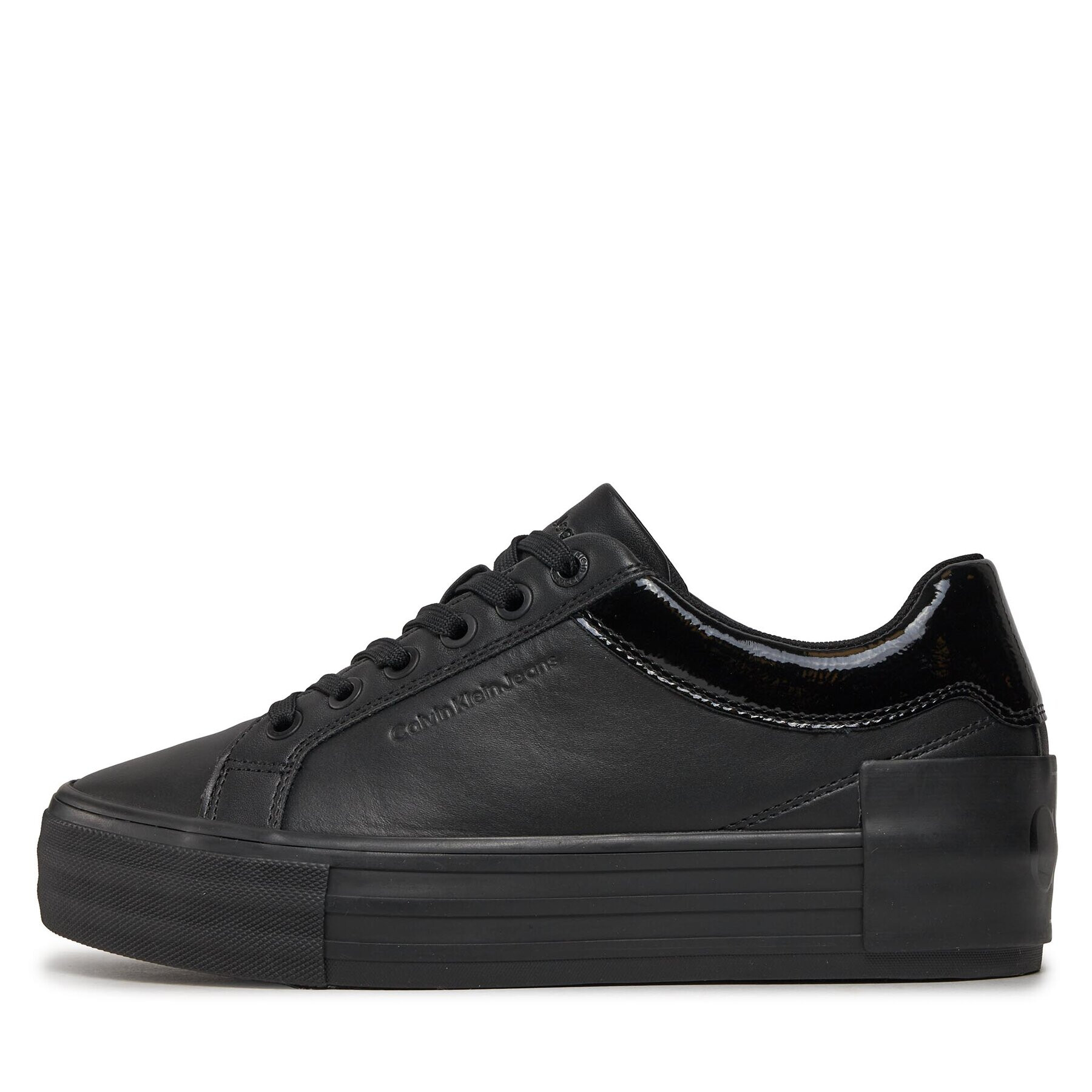 Calvin Klein Jeans Сникърси Bold Vulc Flatf Low Laceup Lth W YW0YW01105 Черен - Pepit.bg