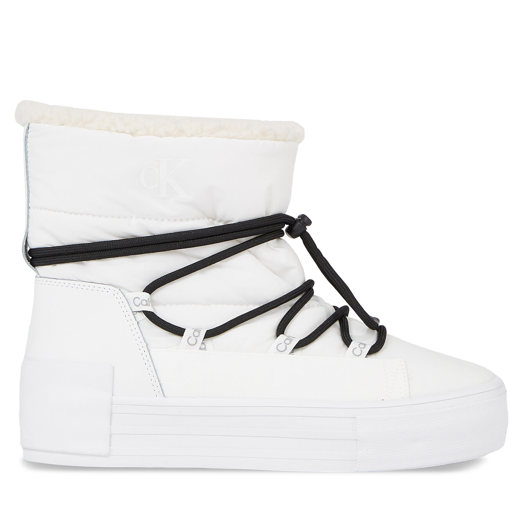 Calvin Klein Jeans Сникърси Bold Vulc Flatf Snow Boot Wn YW0YW01181 Бял - Pepit.bg