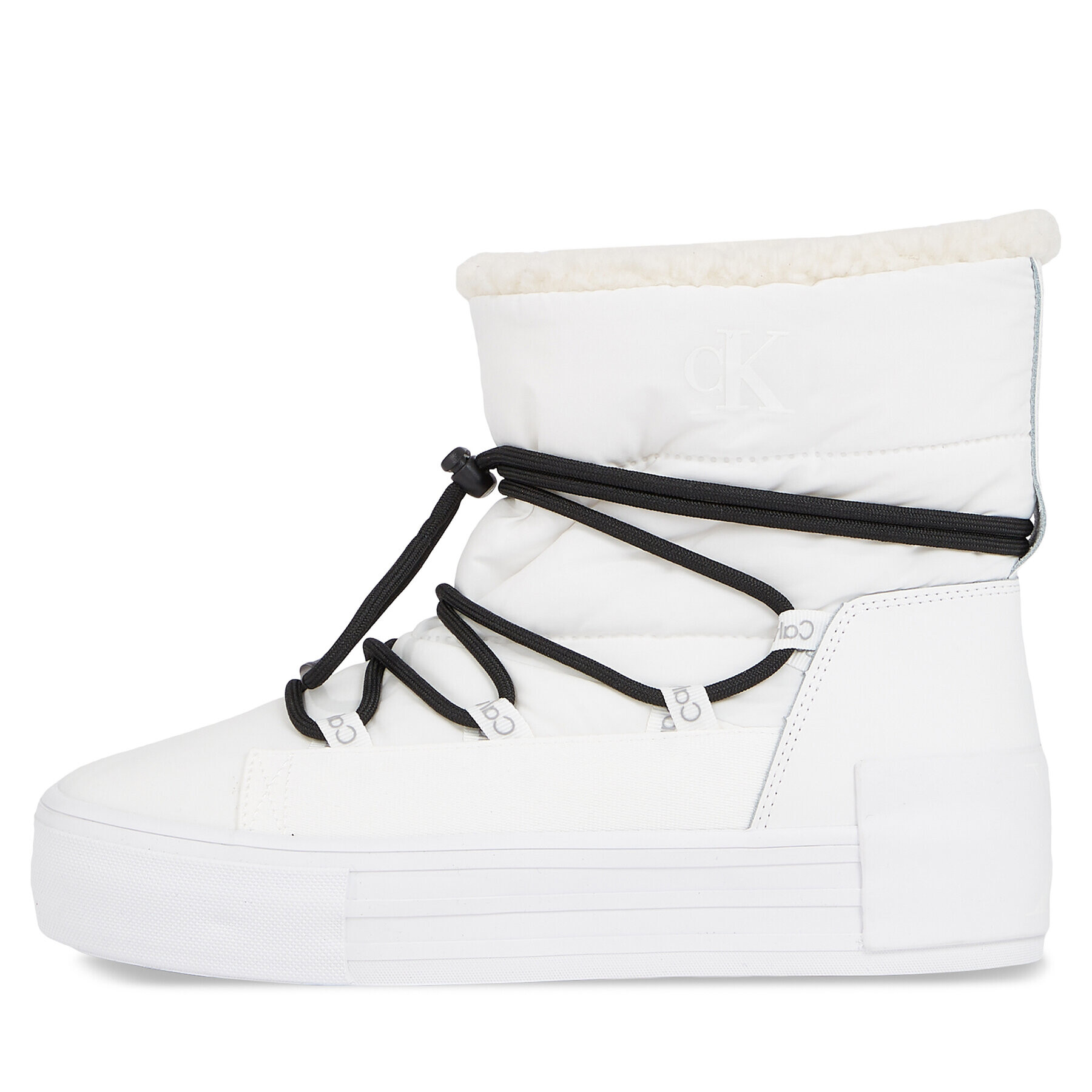 Calvin Klein Jeans Сникърси Bold Vulc Flatf Snow Boot Wn YW0YW01181 Бял - Pepit.bg