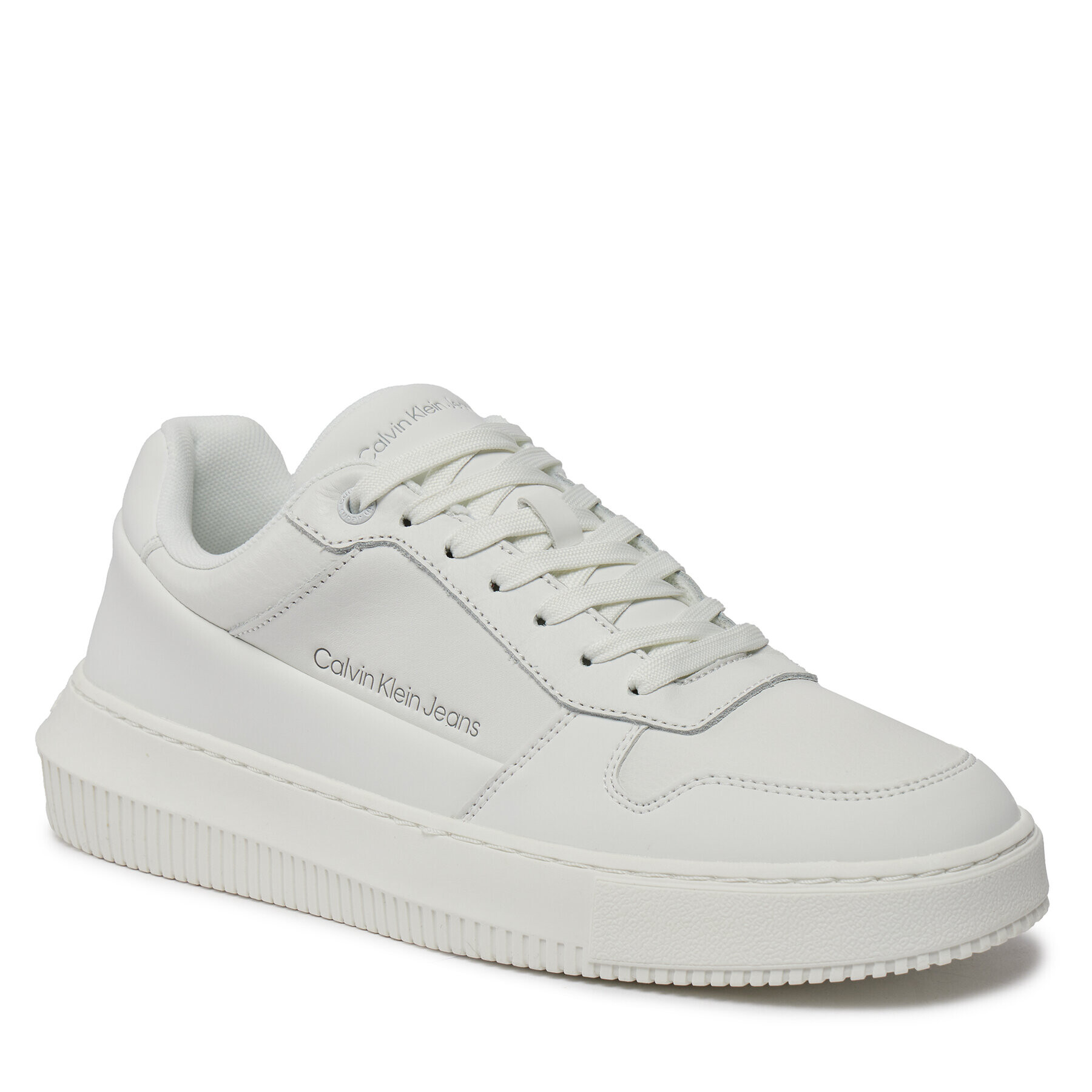 Calvin Klein Jeans Сникърси Chunky Cupsole Low Lth In Sat YM0YM00873 Бял - Pepit.bg