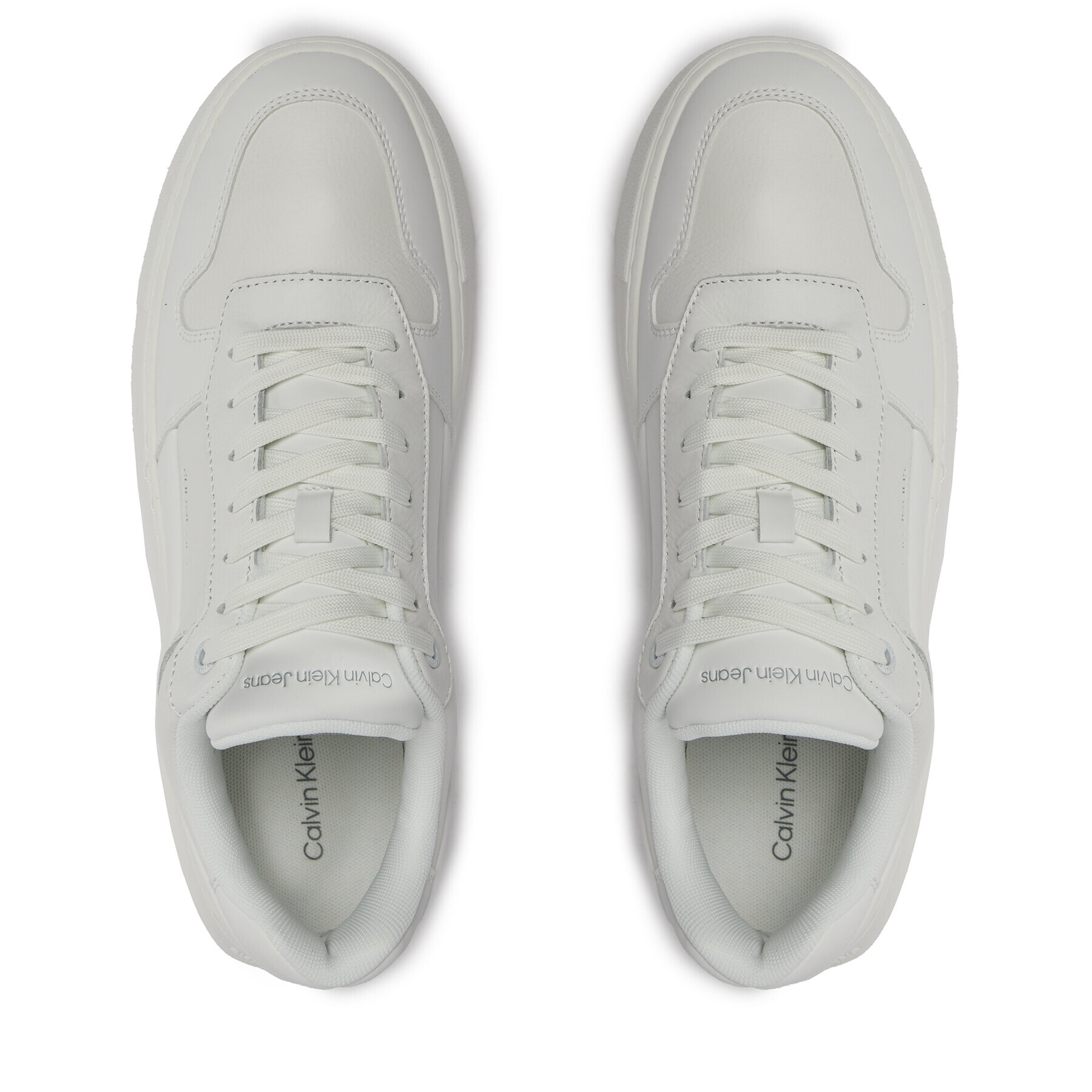 Calvin Klein Jeans Сникърси Chunky Cupsole Low Lth In Sat YM0YM00873 Бял - Pepit.bg