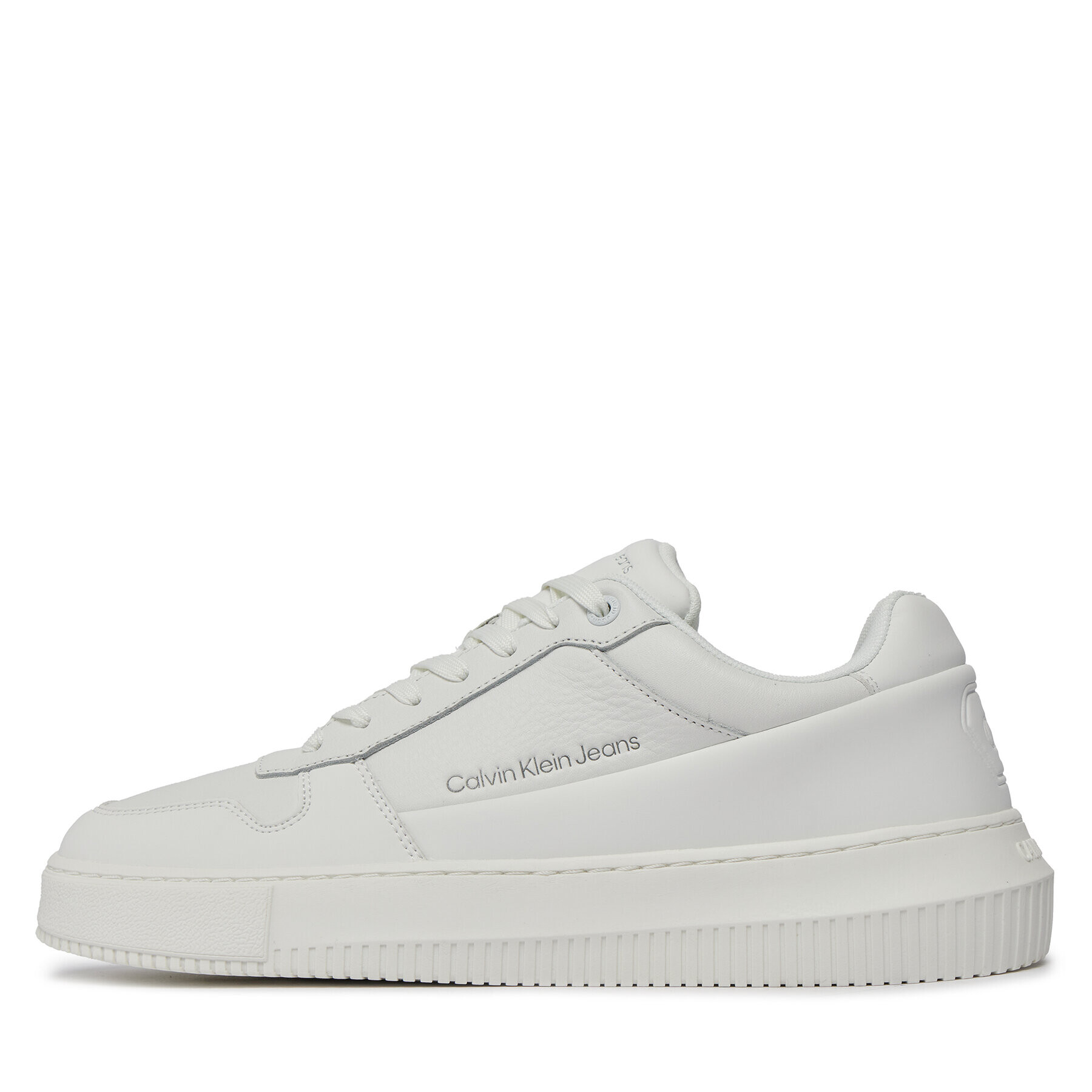 Calvin Klein Jeans Сникърси Chunky Cupsole Low Lth In Sat YM0YM00873 Бял - Pepit.bg