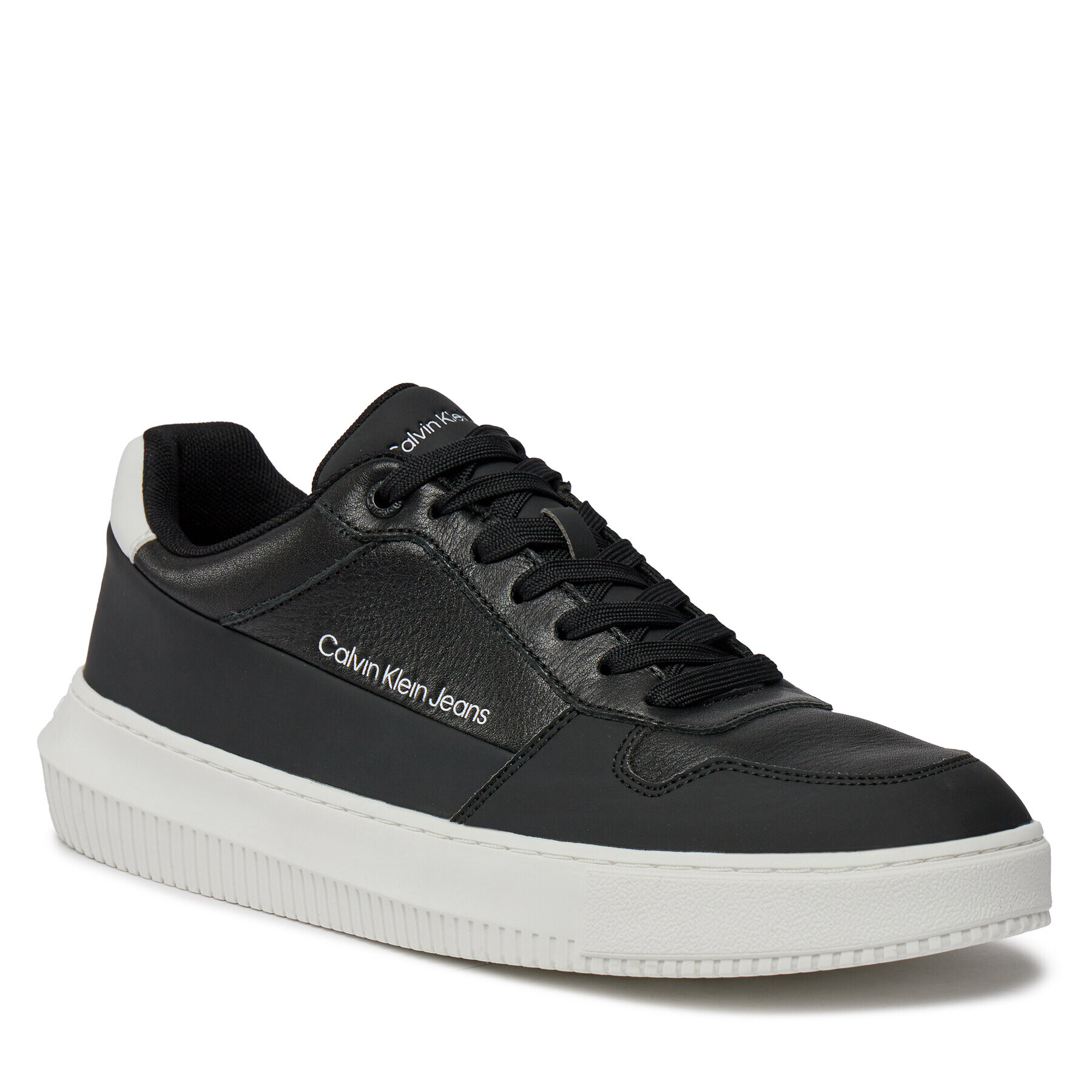 Calvin Klein Jeans Сникърси Chunky Cupsole Low Lth In Sat YM0YM00873 Черен - Pepit.bg