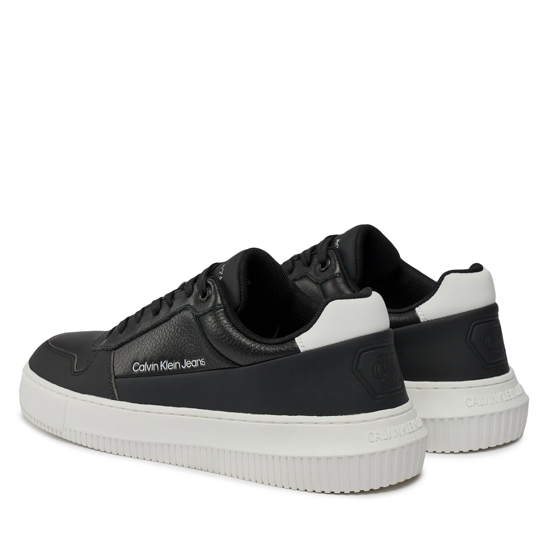 Calvin Klein Jeans Сникърси Chunky Cupsole Low Lth In Sat YM0YM00873 Черен - Pepit.bg