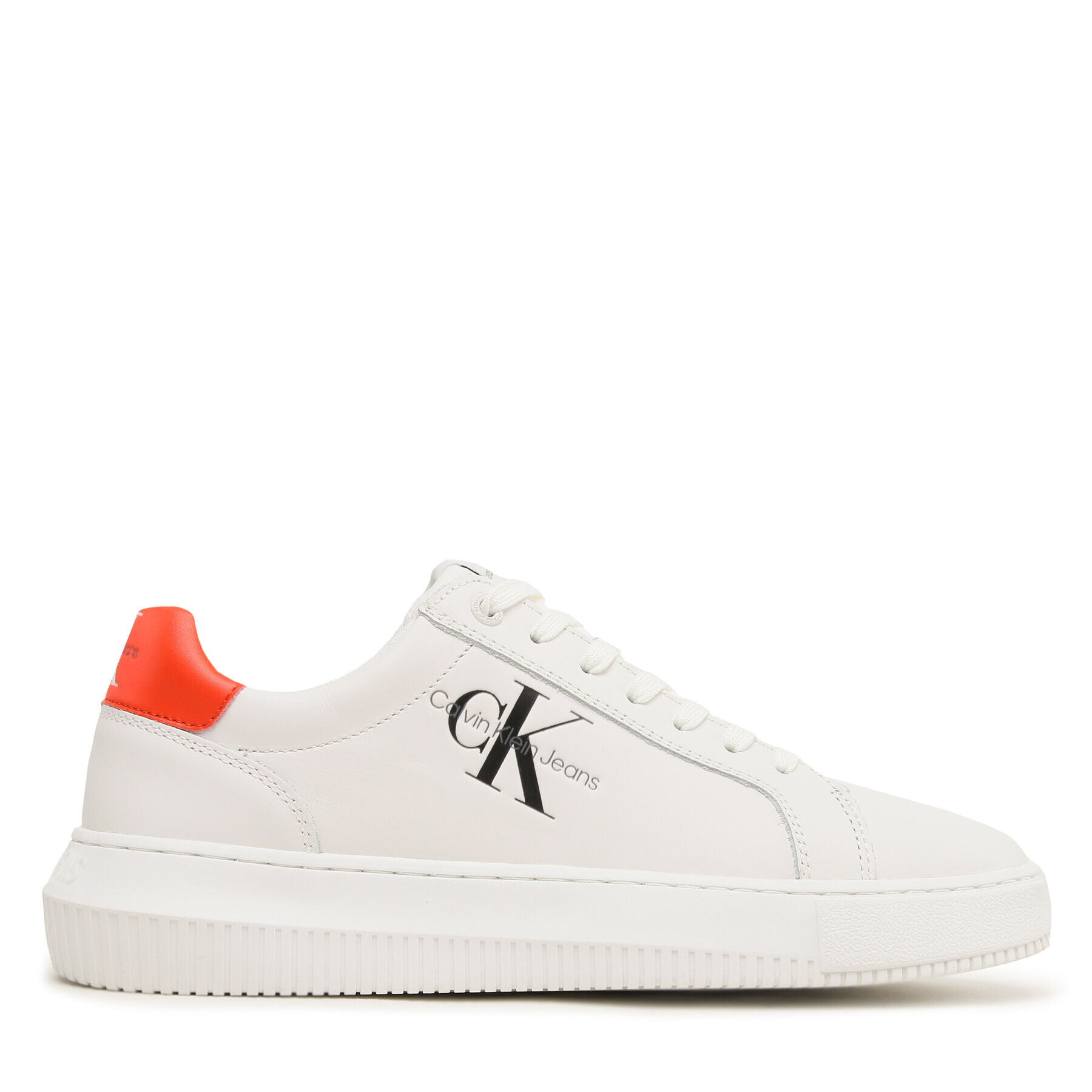 Calvin Klein Jeans Сникърси Chunky Cupsole Mono Lth YM0YM00681 Бял - Pepit.bg