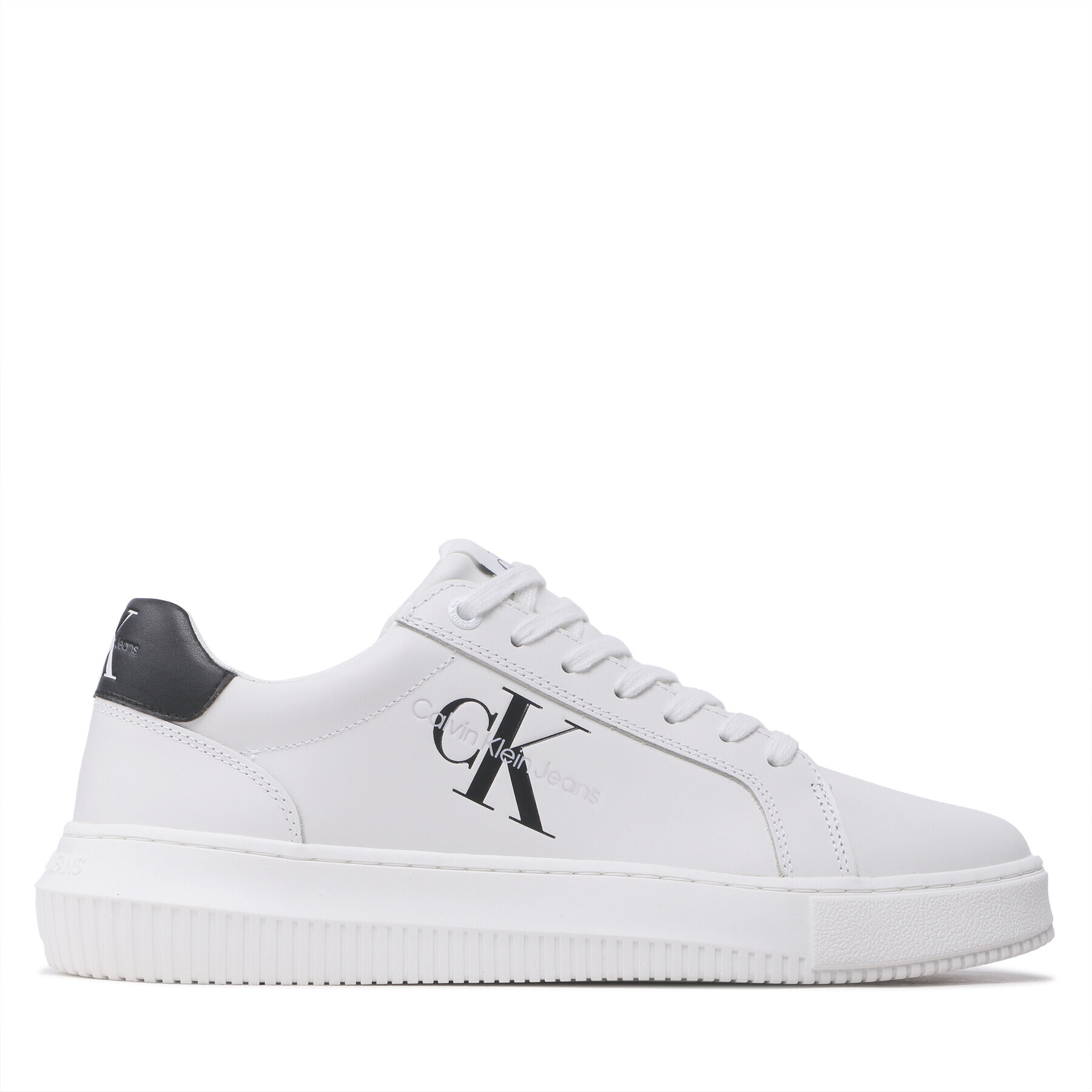 Calvin Klein Jeans Сникърси Chunky Cupsole Monologo YM0YM00681 Бял - Pepit.bg